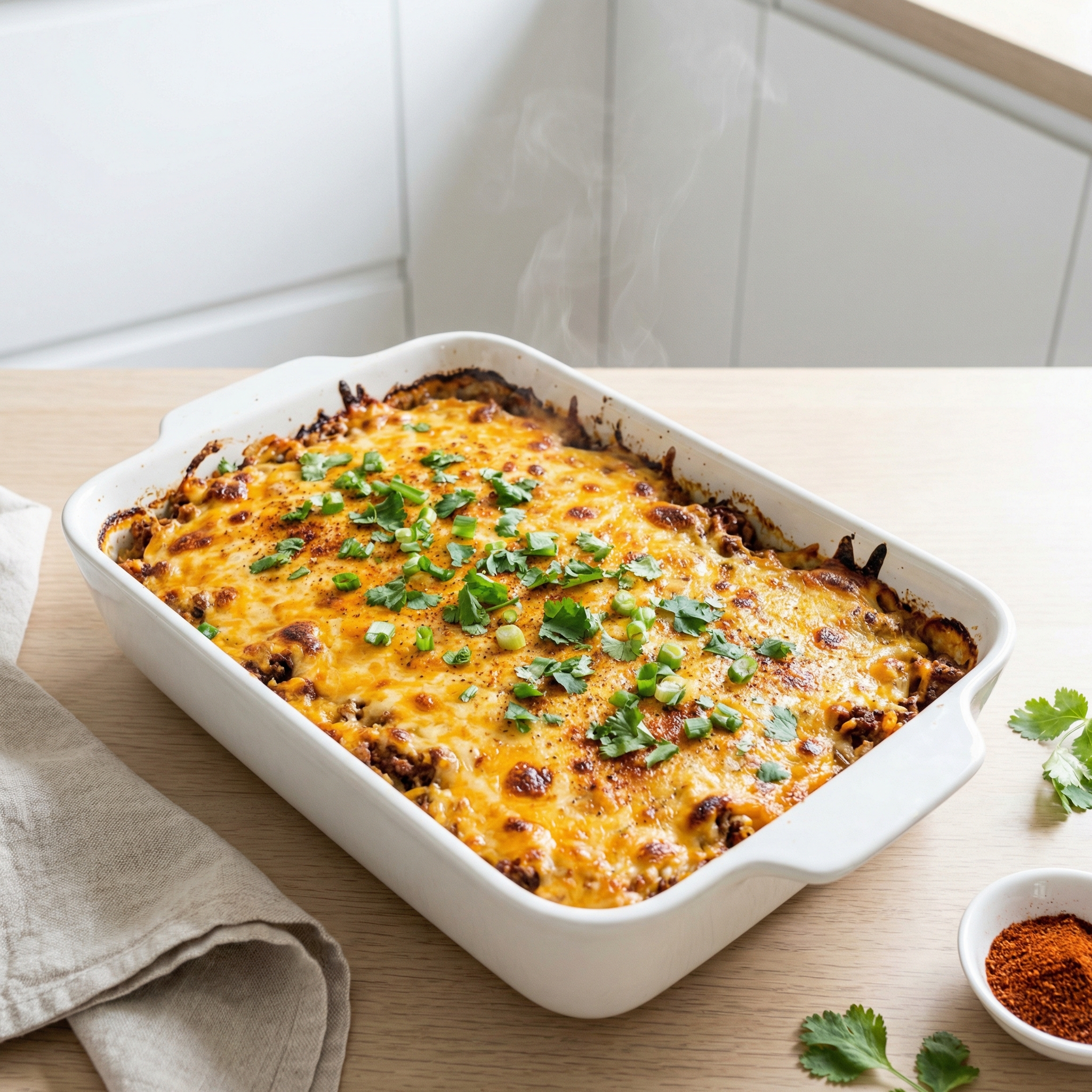 Keto Tex-Mex Ground Beef Casserole