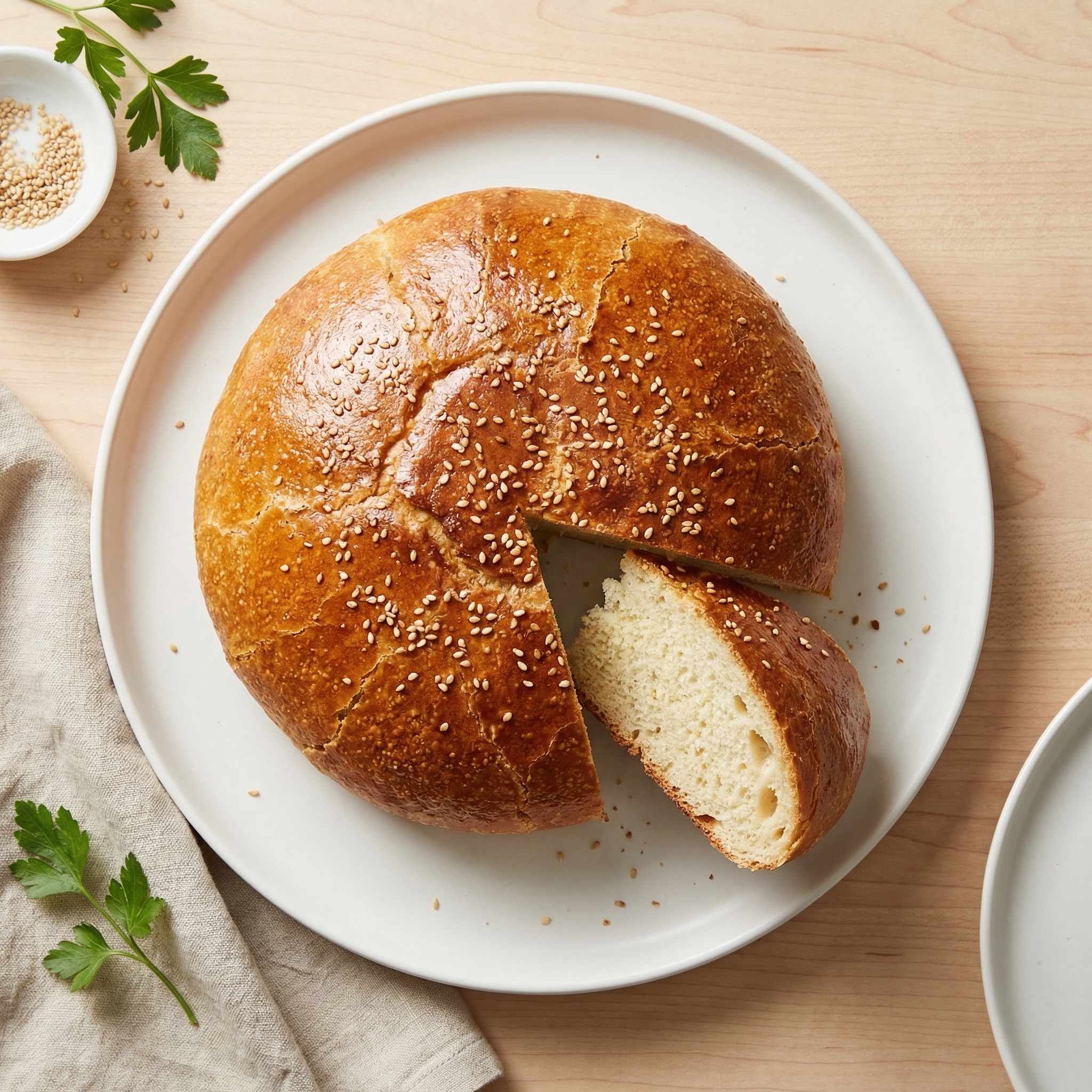 Khobz El Dar – Algerian Semolina Loaf