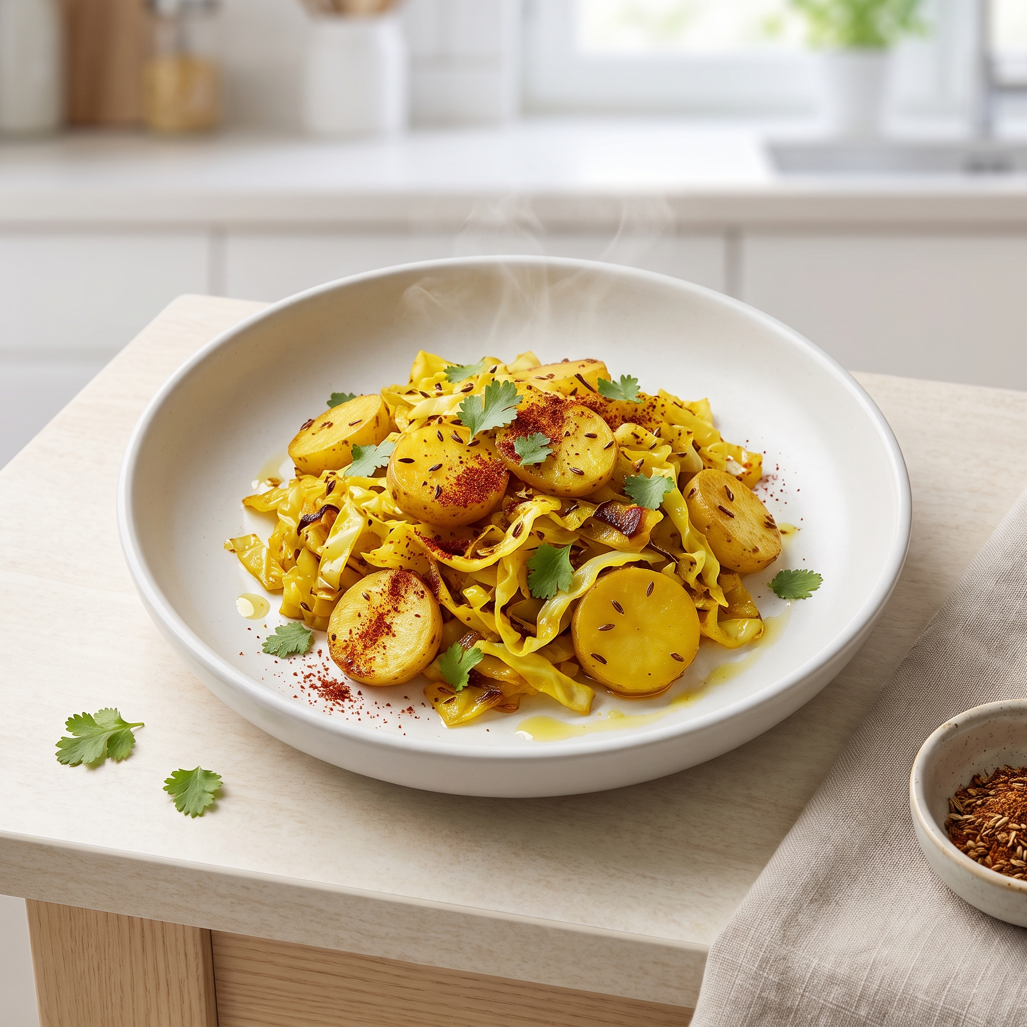 Kobi Batata Bhaji (Indian Cabbage and Potato Stir-Fry)