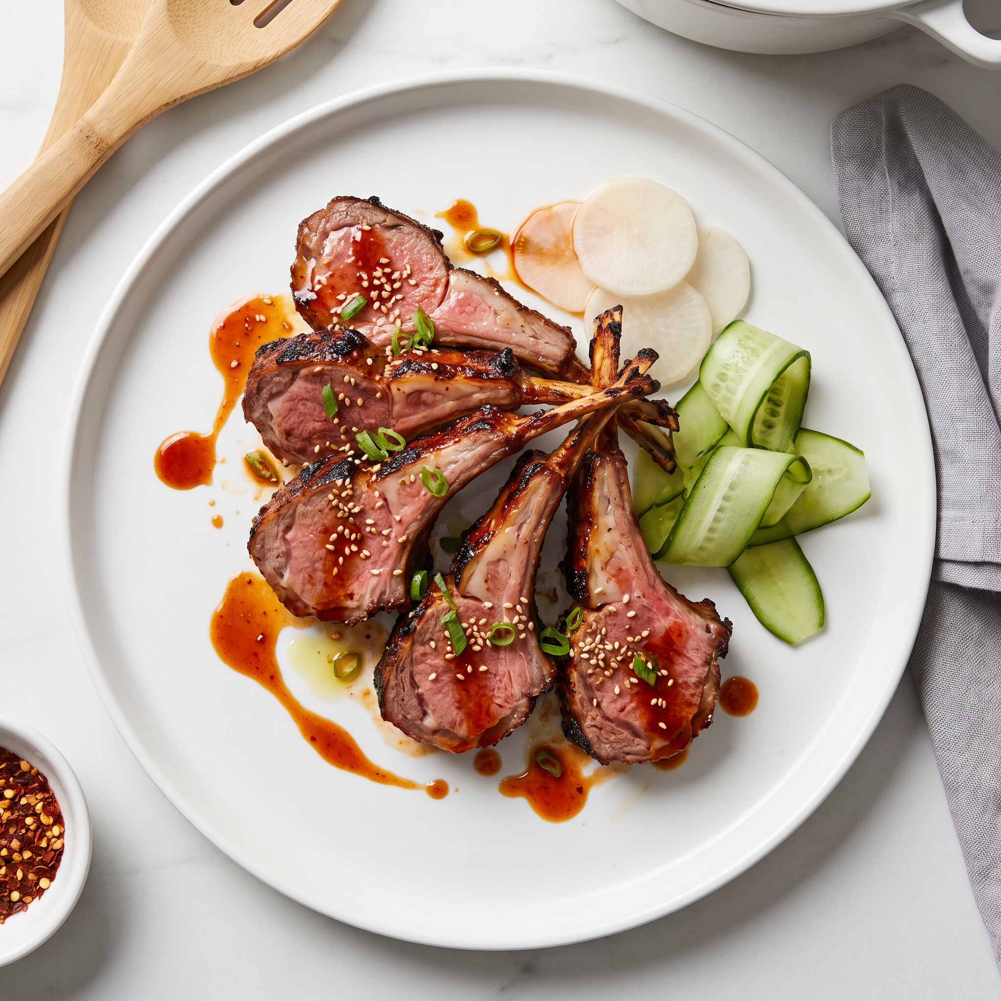 Korean Barbecued Rack of Lamb