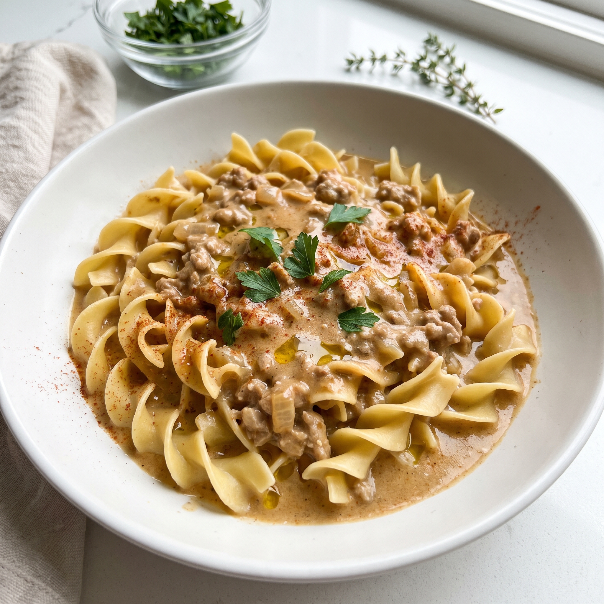 Lazygirl's Turkey Stroganoff with Egg Noodles