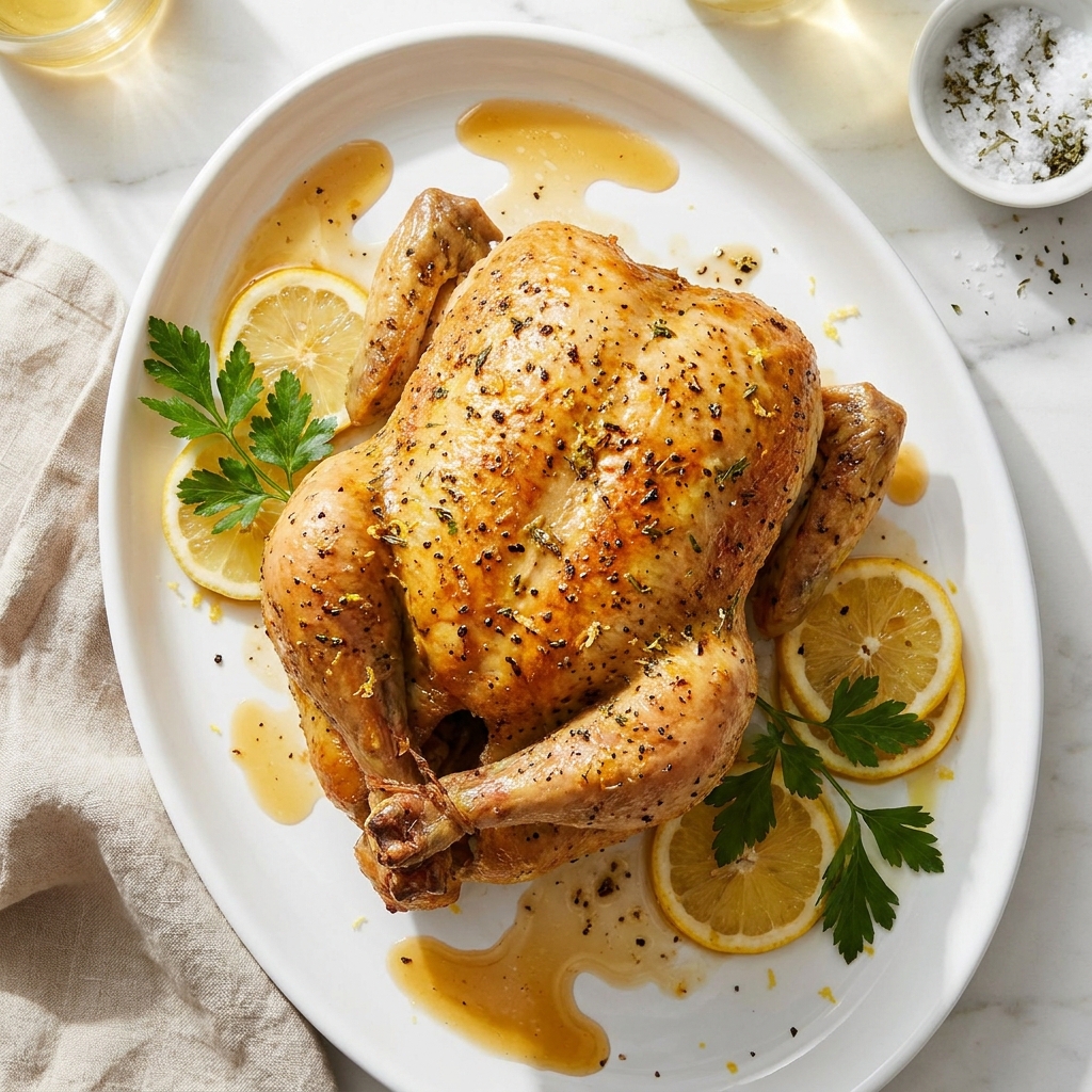 Lemon-Herb Roast Whole Chicken