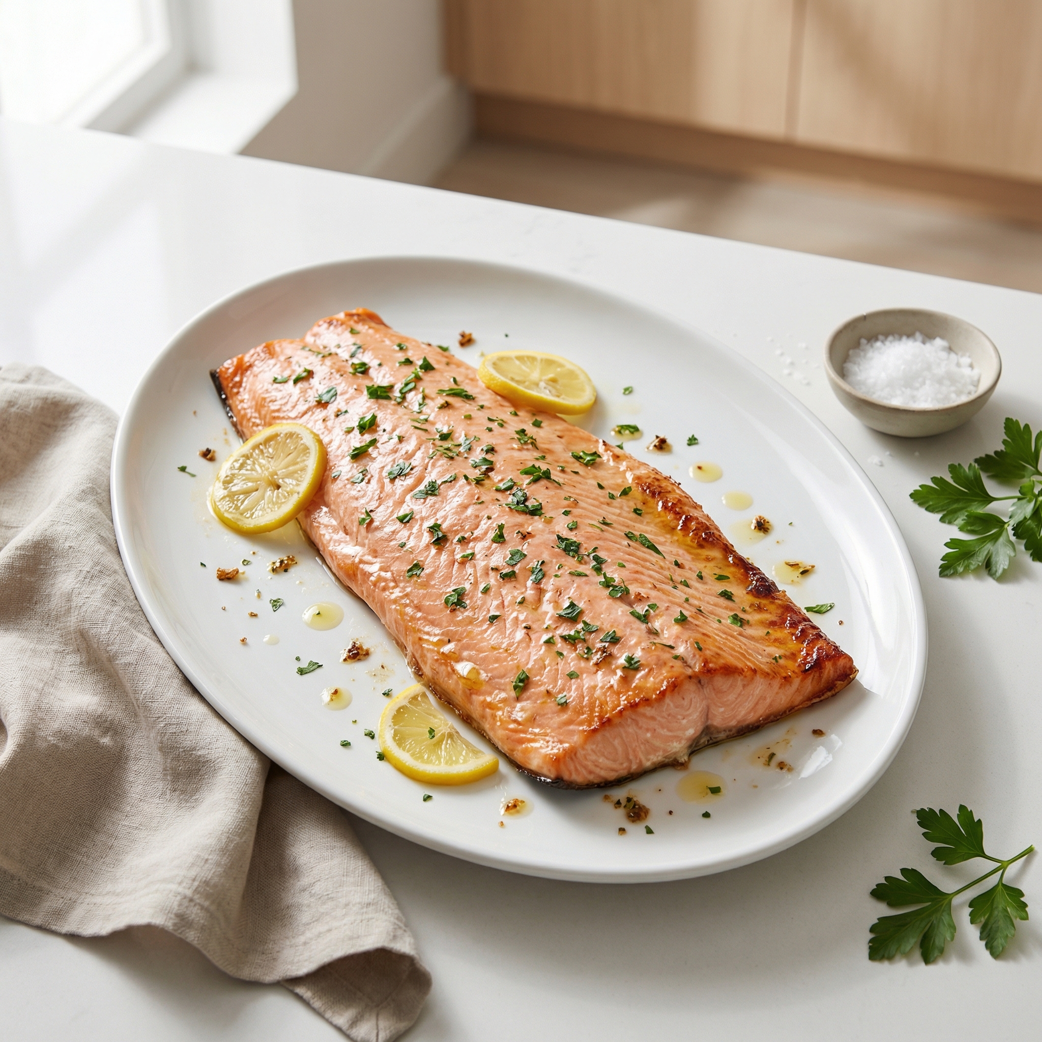 Foil-Packet Baked Salmon with Lemon and Herbs