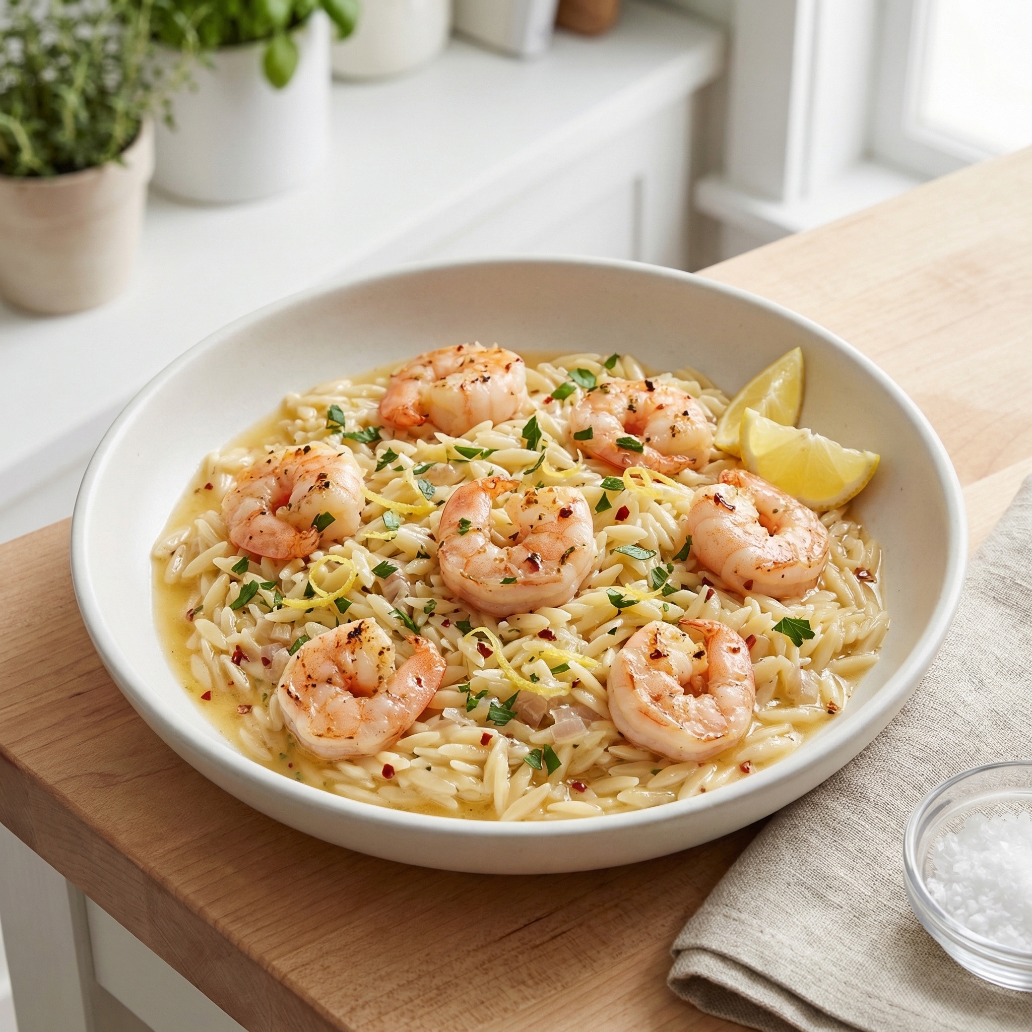 Instant Pot Shrimp Scampi with Orzo