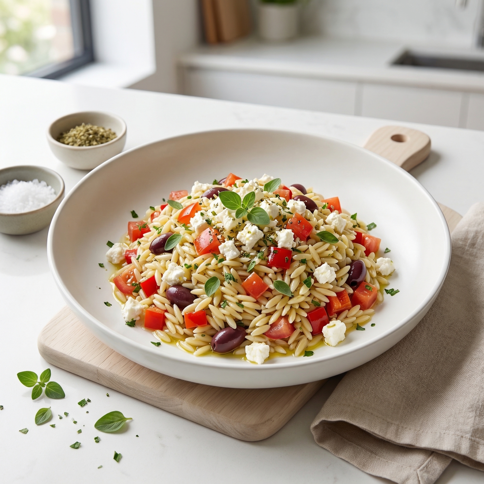 Lemon-Feta Greek Orzo Salad