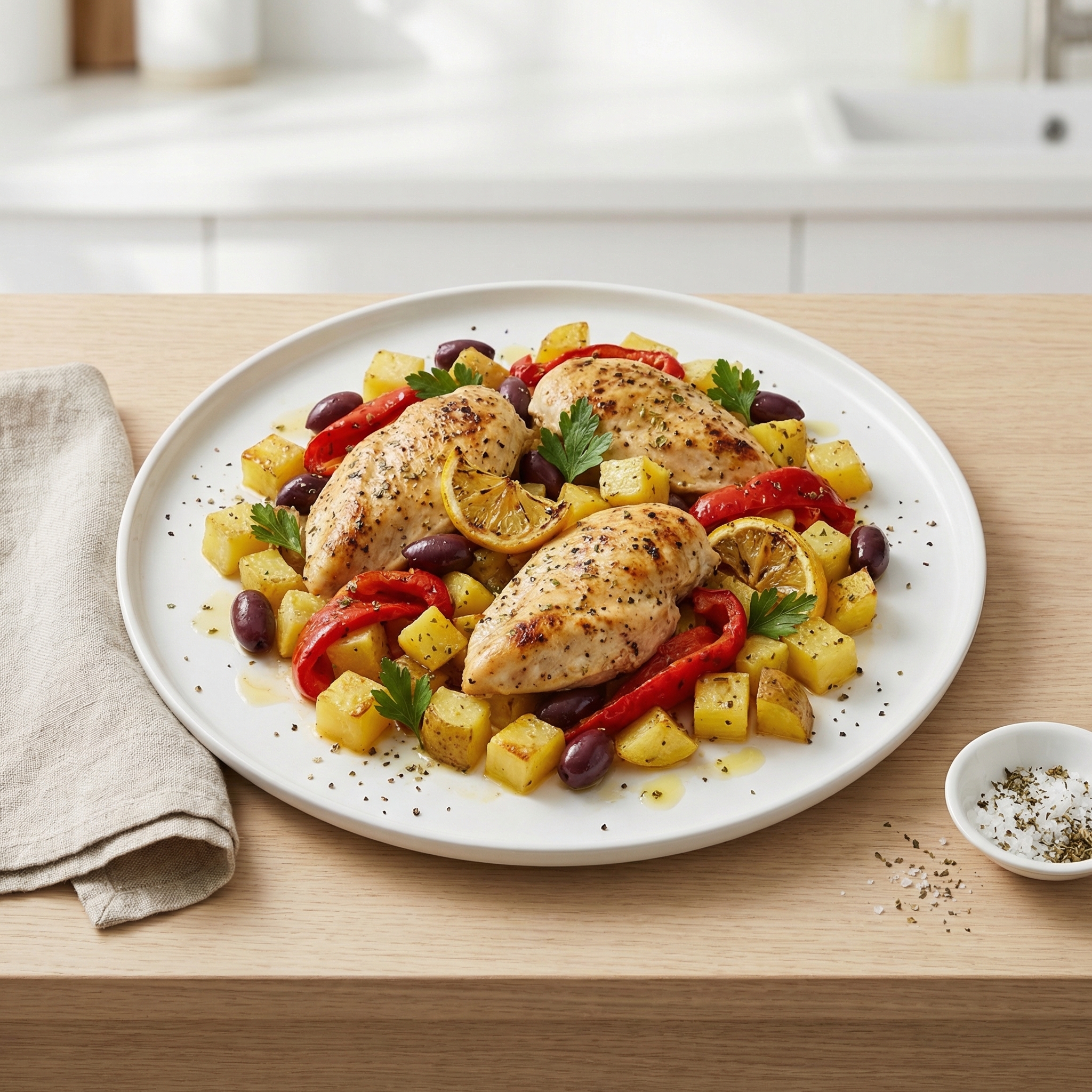 One-Pan Greek-Style Chicken Bake