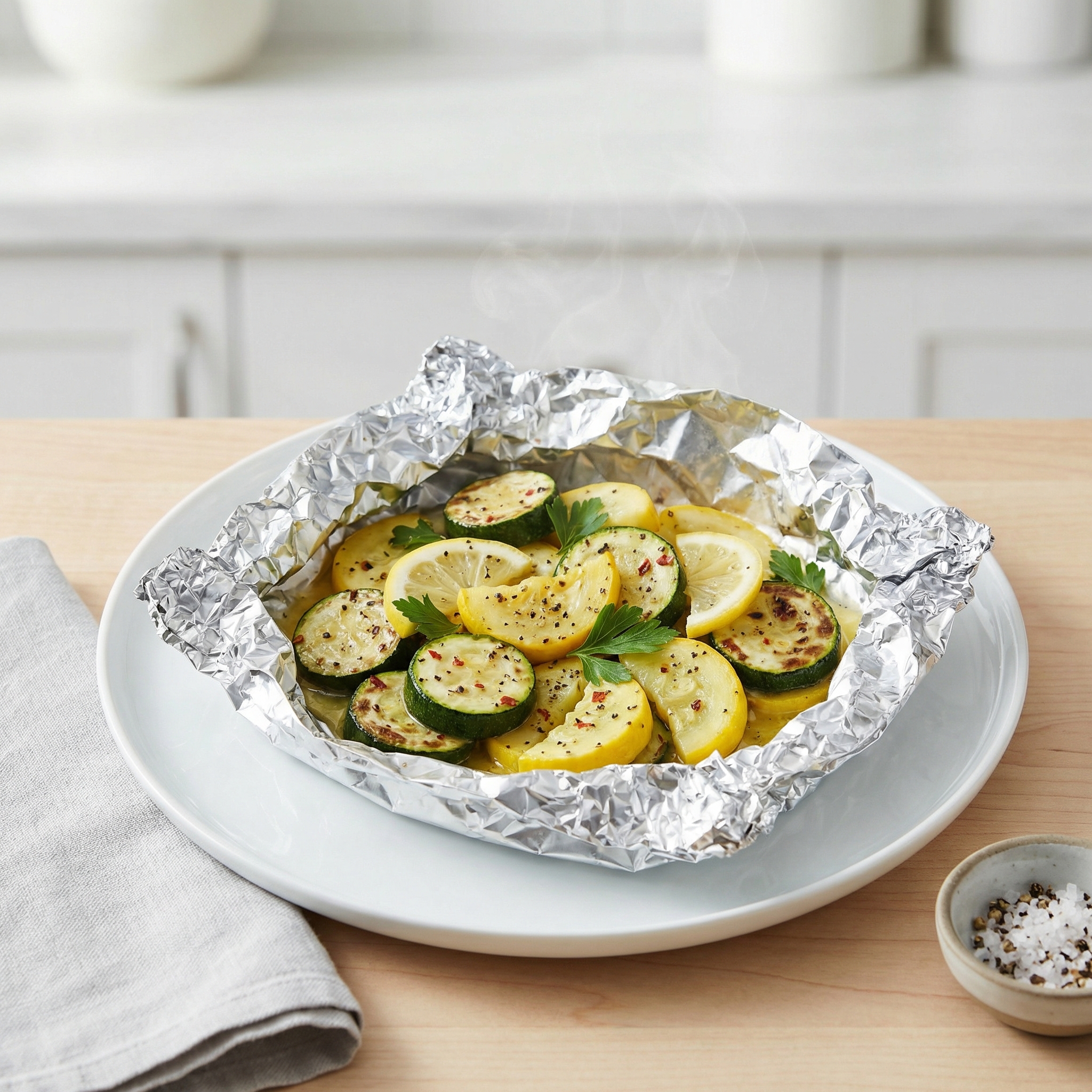 Lemon-Pepper Grilled Zucchini and Yellow Squash
