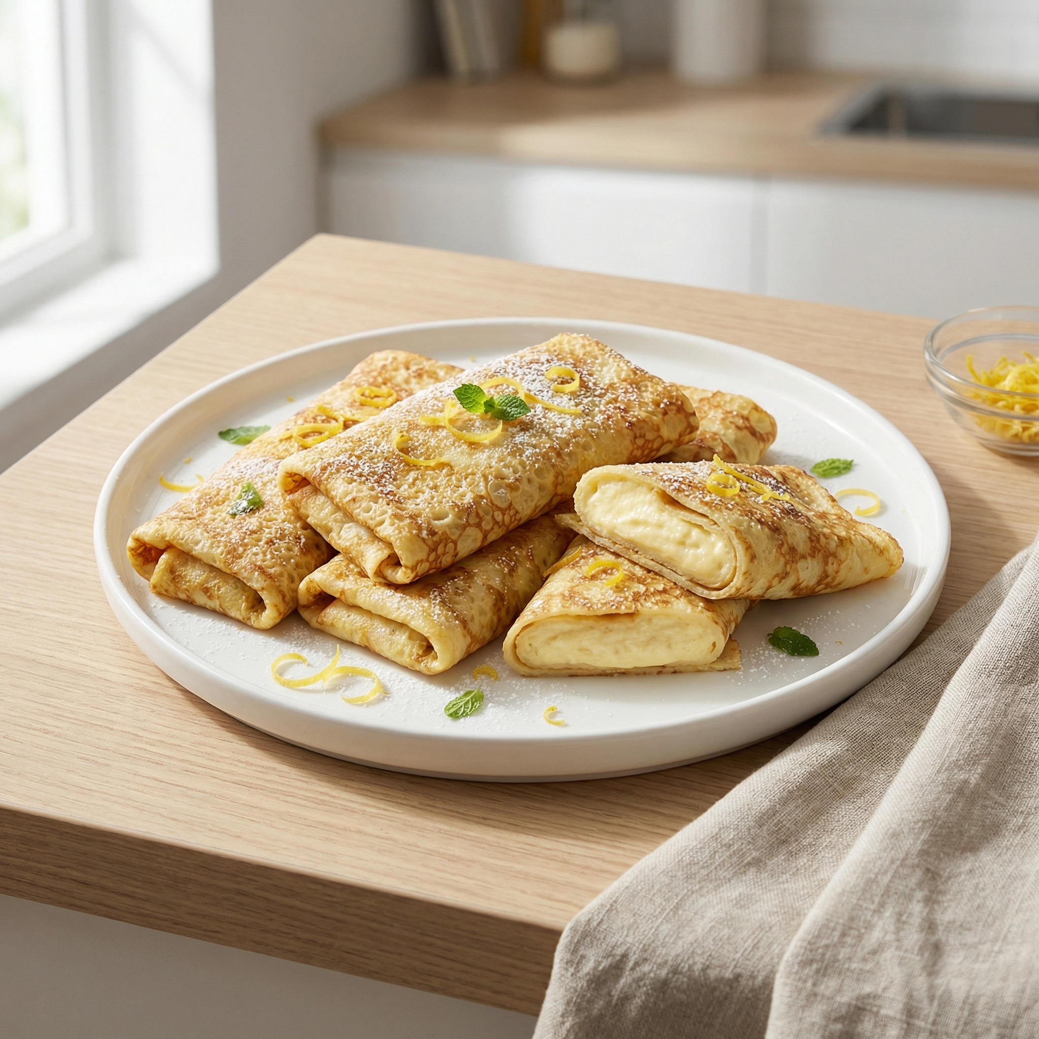 Chef John’s Lemony Cheese Blintzes