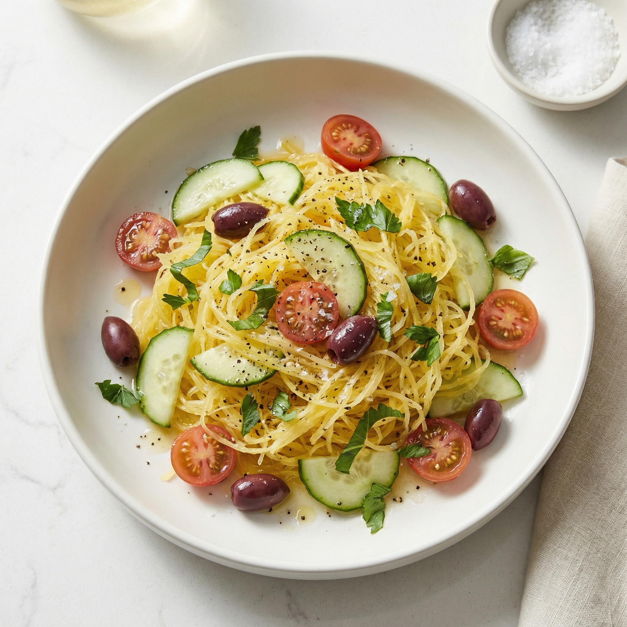 Bright Spaghetti Squash & Cucumber Salad
