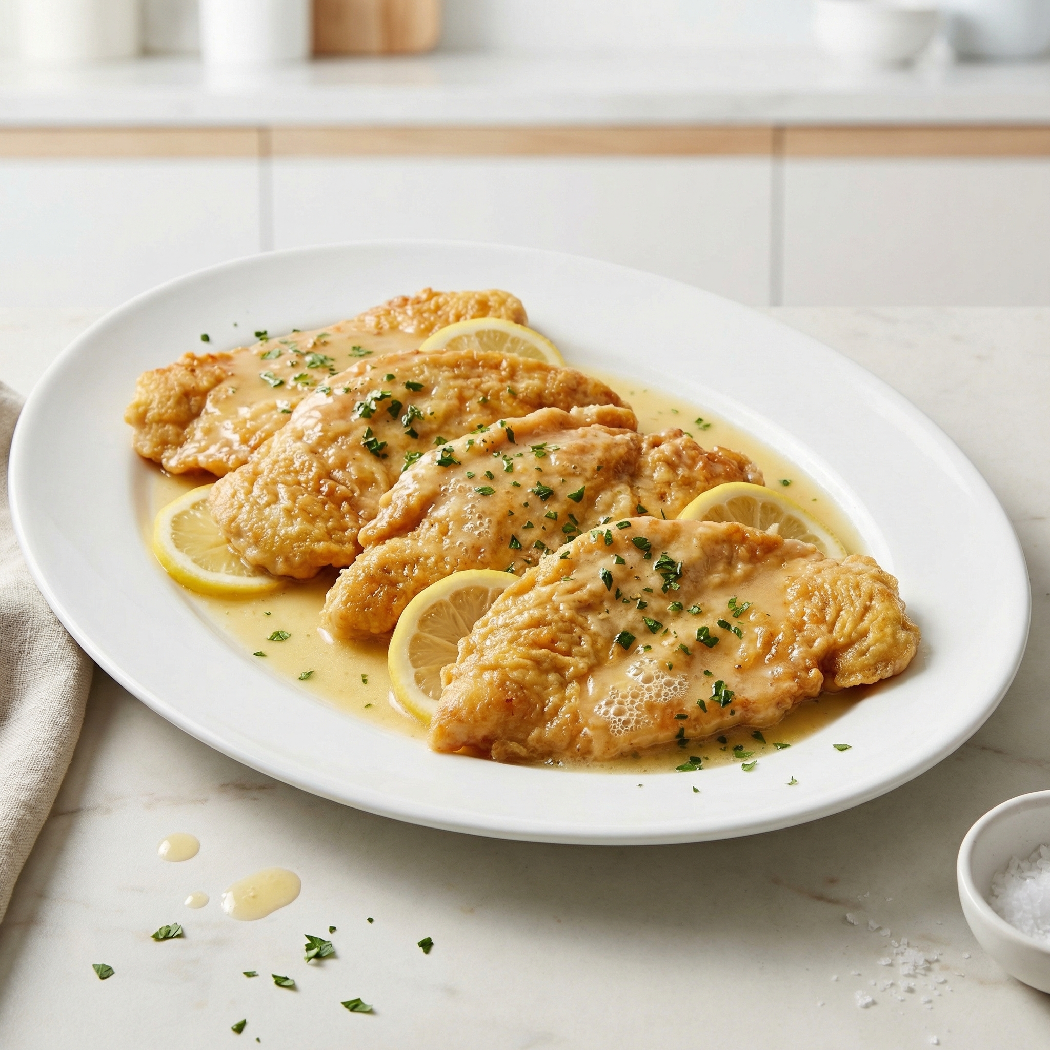 Weeknight Chicken Francese with Lemon-Butter Wine Sauce