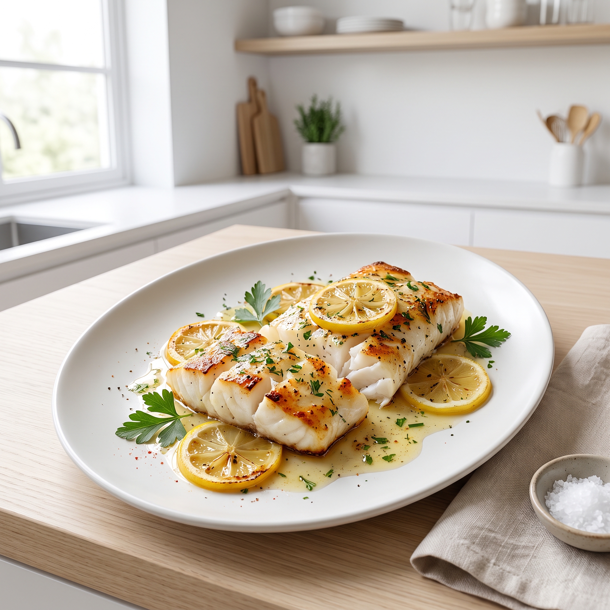 Lemony Herb-Baked Mediterranean Cod