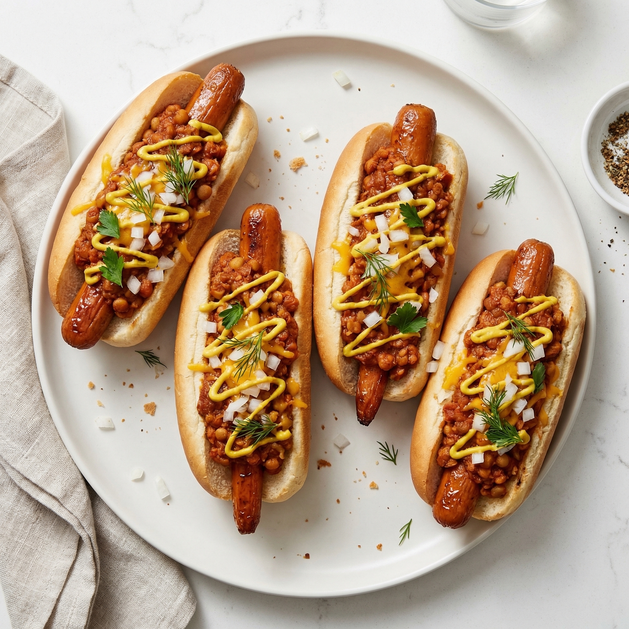 Lentil Chili Carrot Dogs