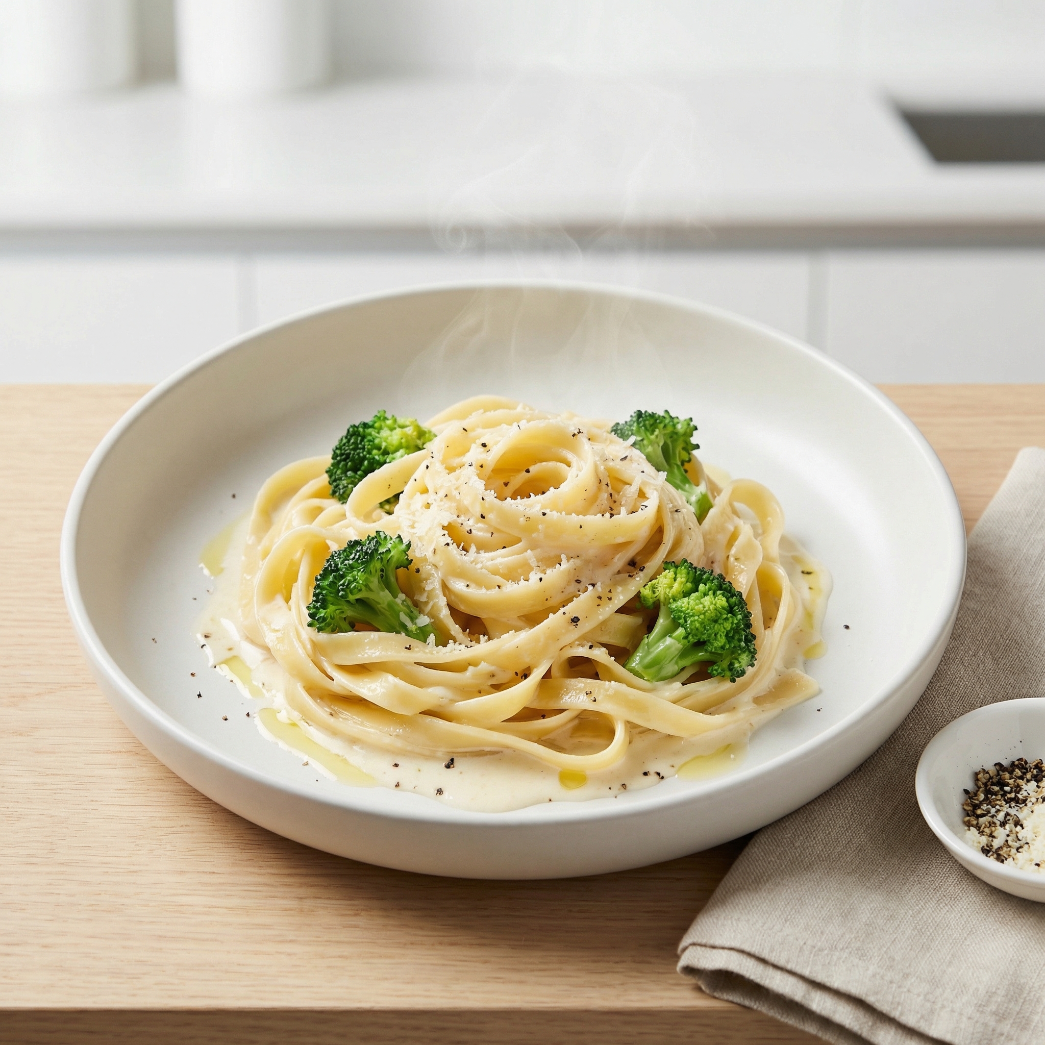 Lightened-Up Fettuccine Alfredo