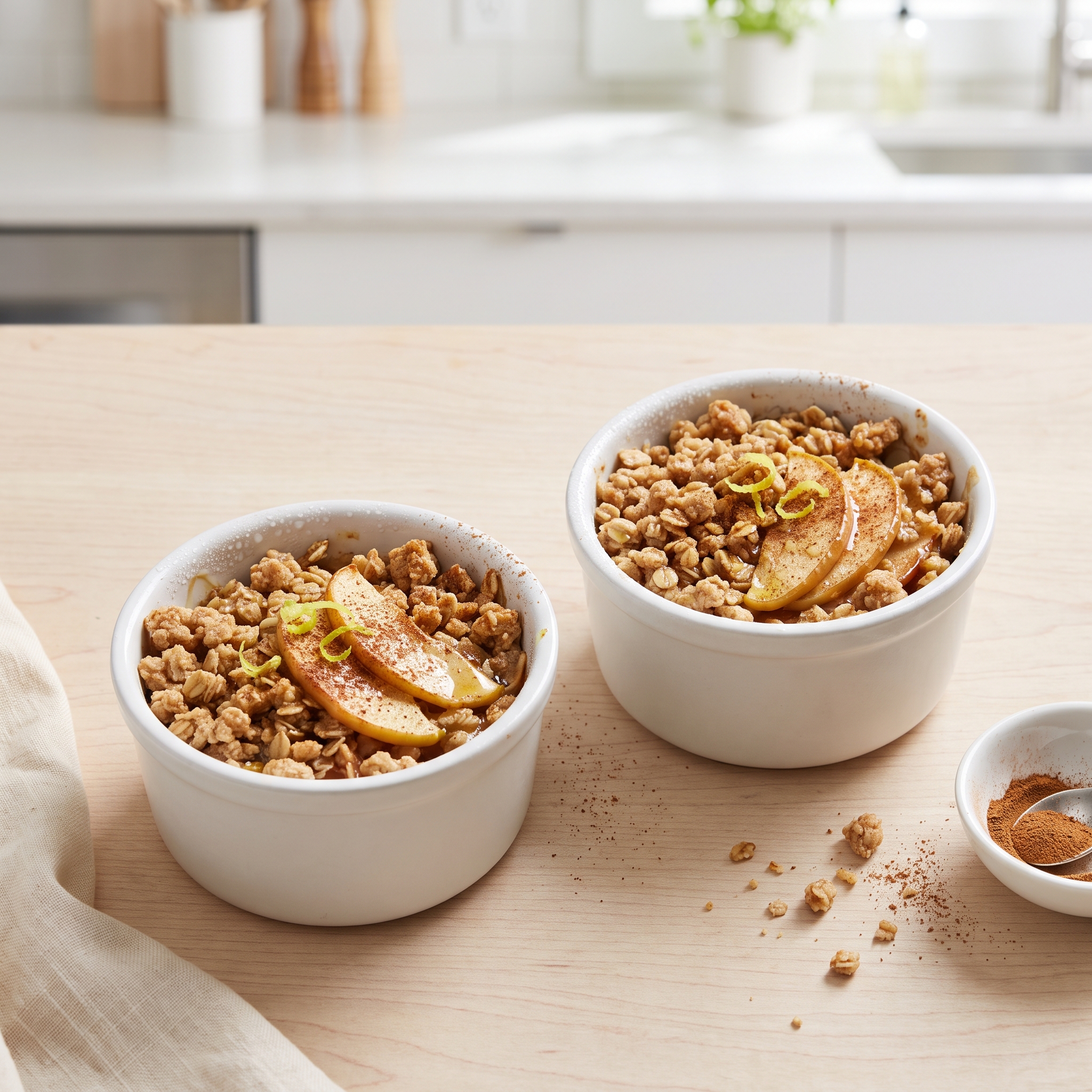 Lightened-Up Apple Crisp for Two