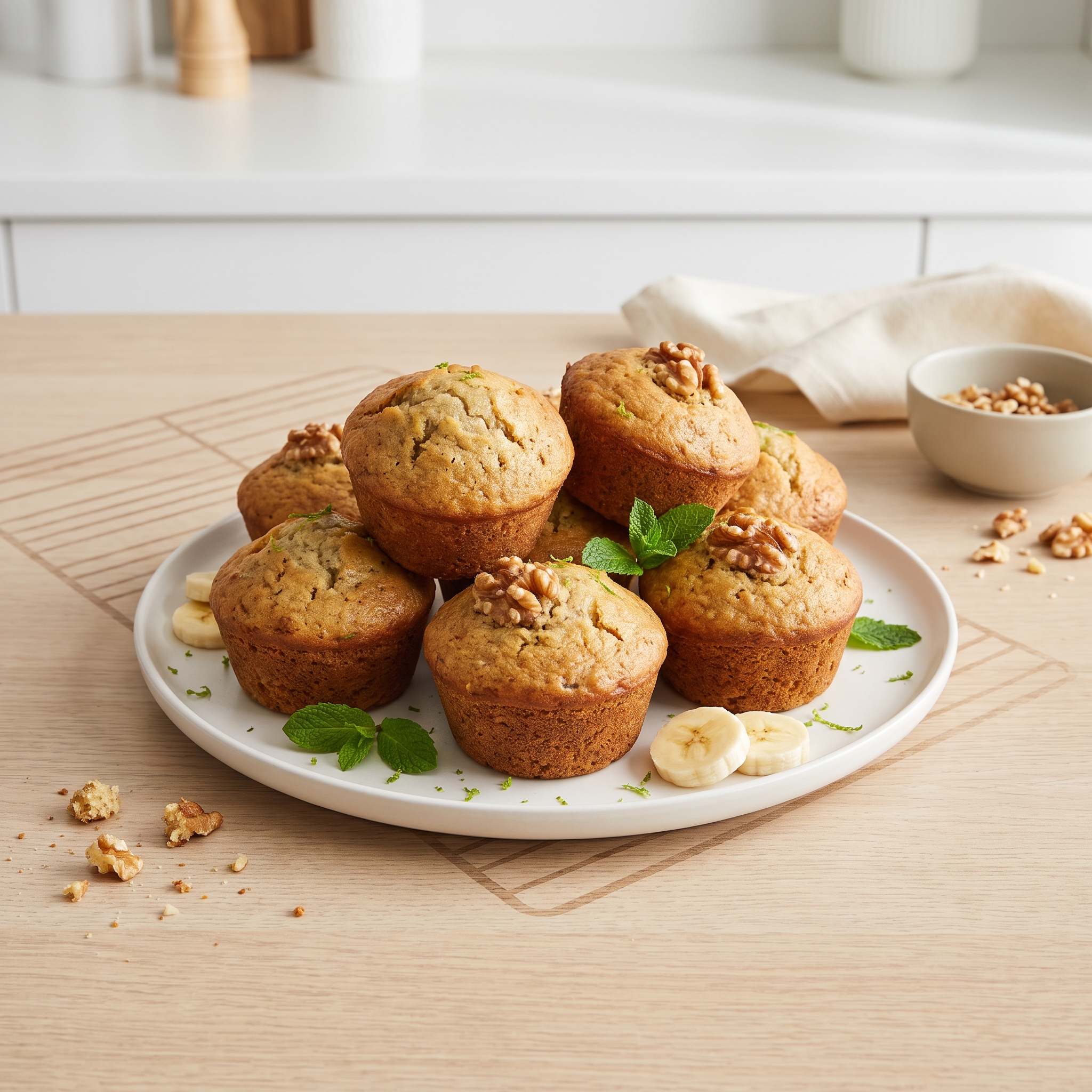 Lighter Banana Muffins