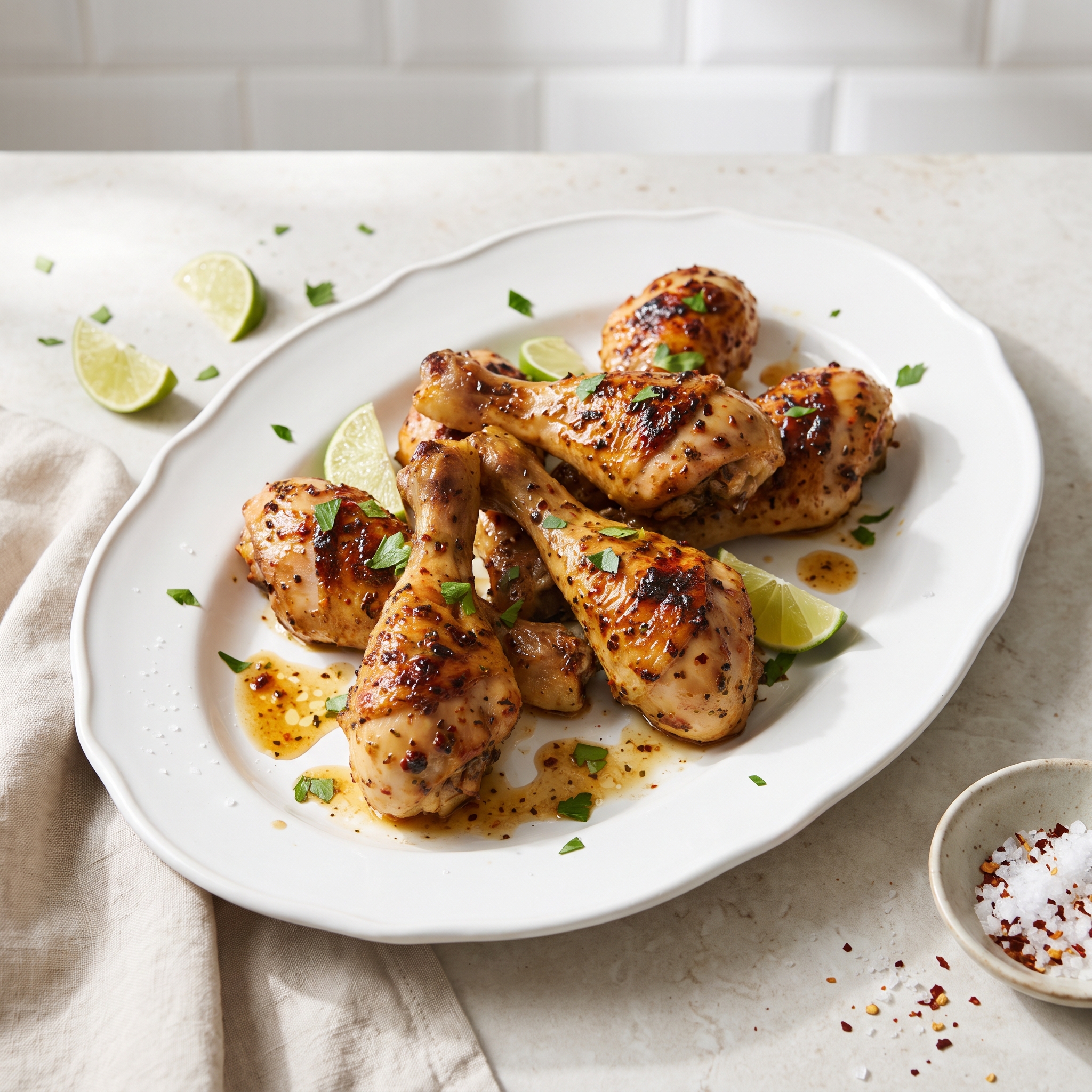 Lime-Garlic Baked Chicken Drumsticks