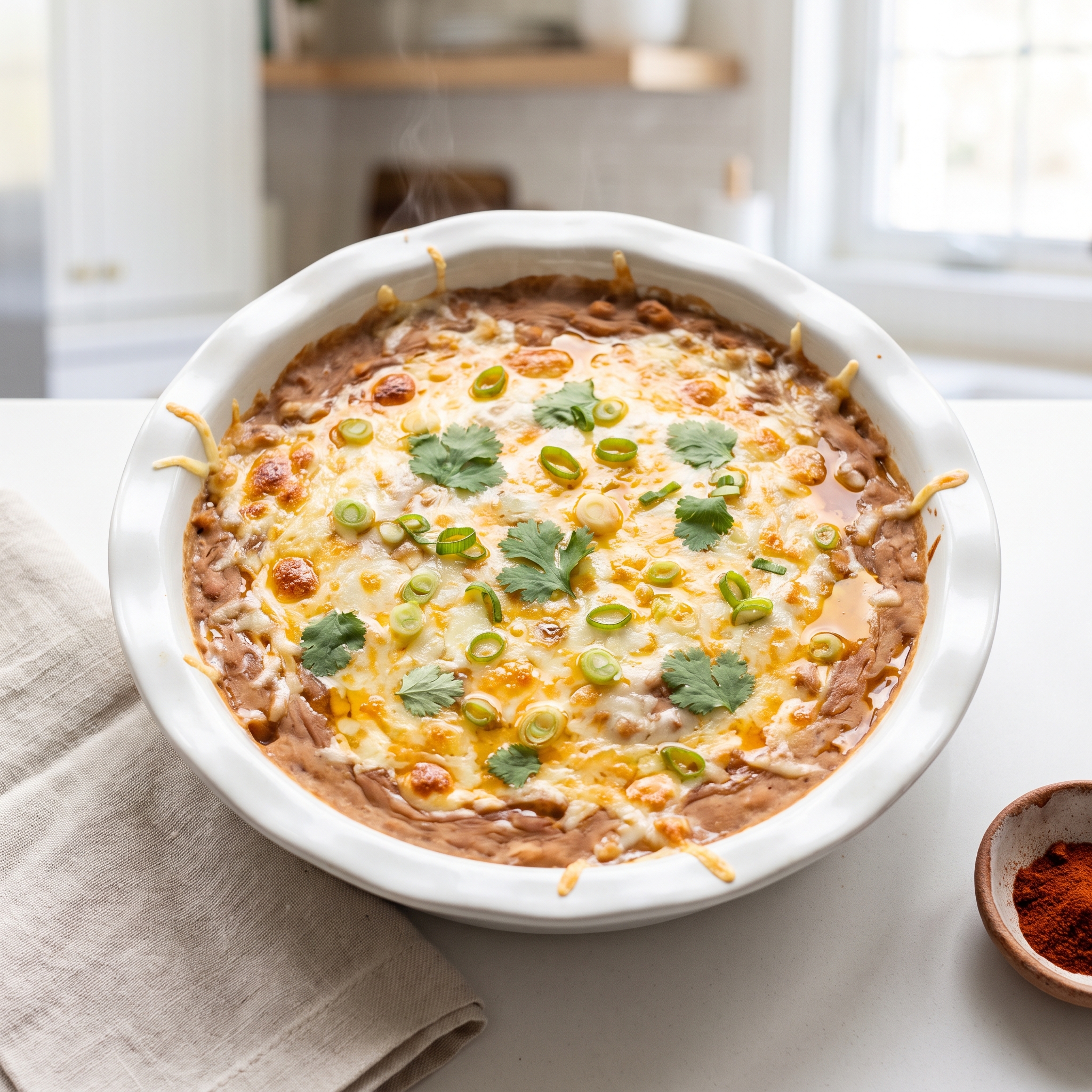 Loaded Tex-Mex Bean and Cheese Dip