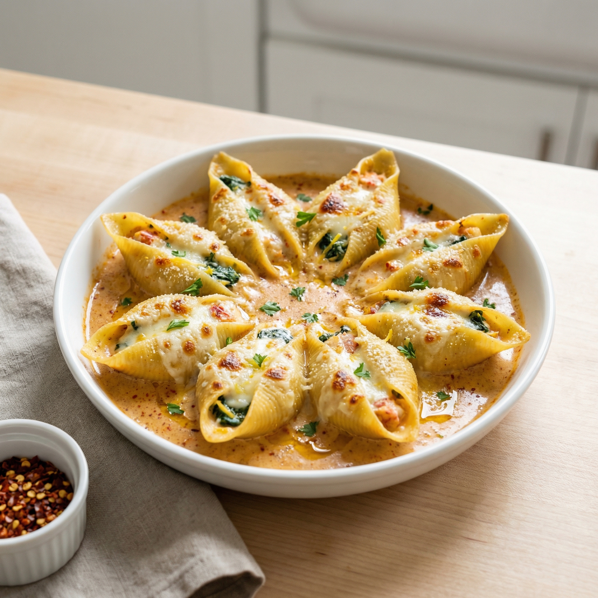 Lobster-Filled Jumbo Shells for Two