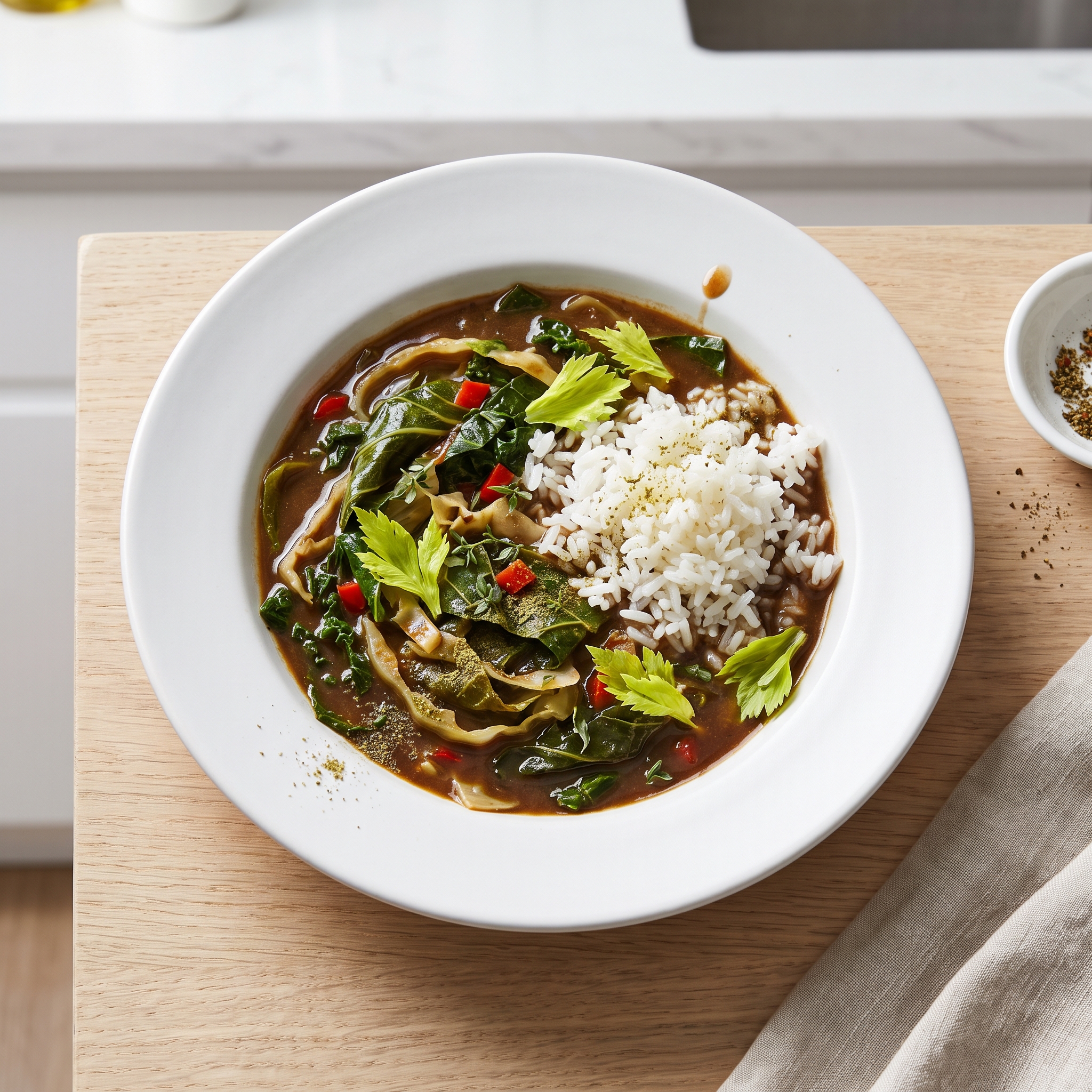 Louisiana Greens Gumbo (Gumbo Z’Herbes)