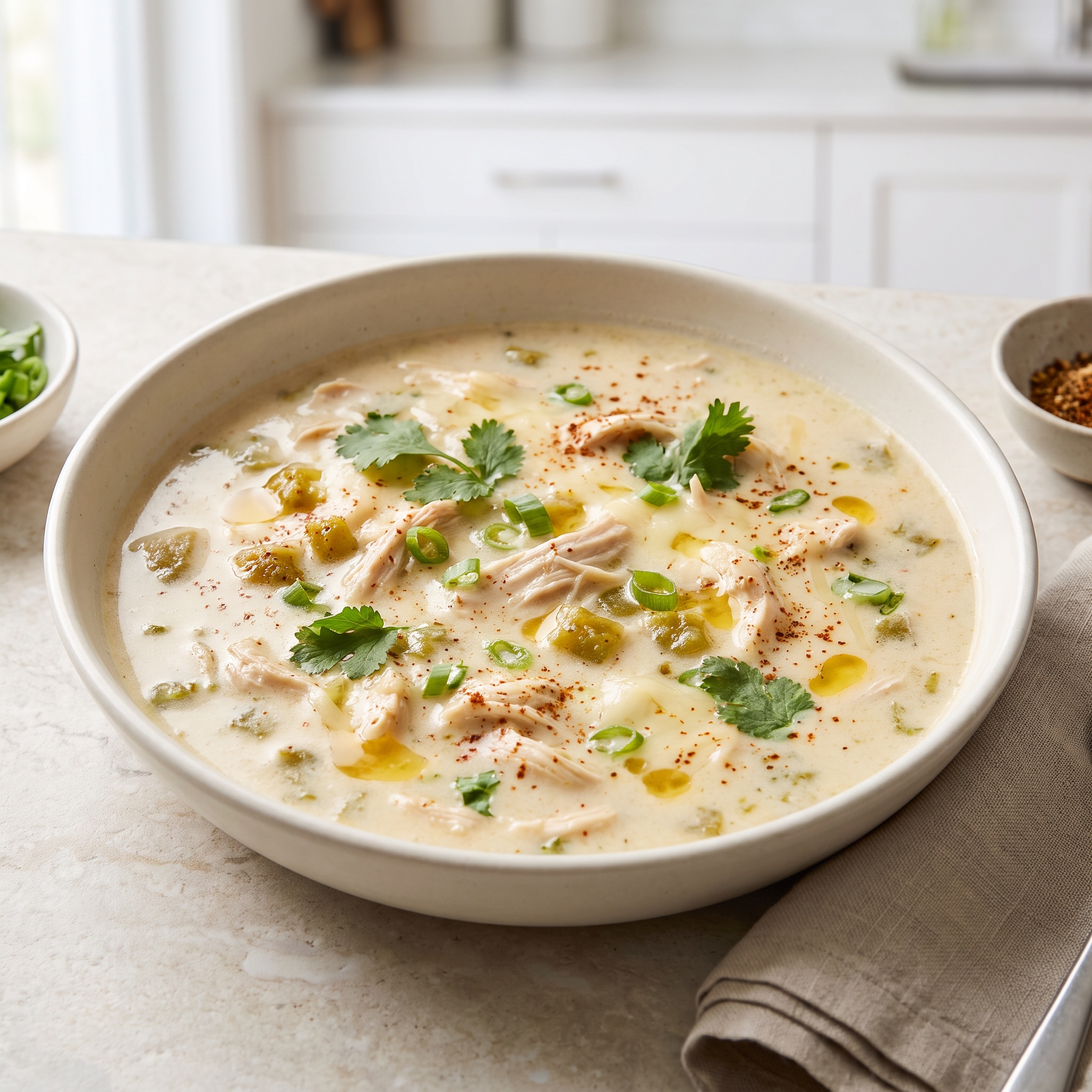 Low-Carb Creamy White Chicken Chili