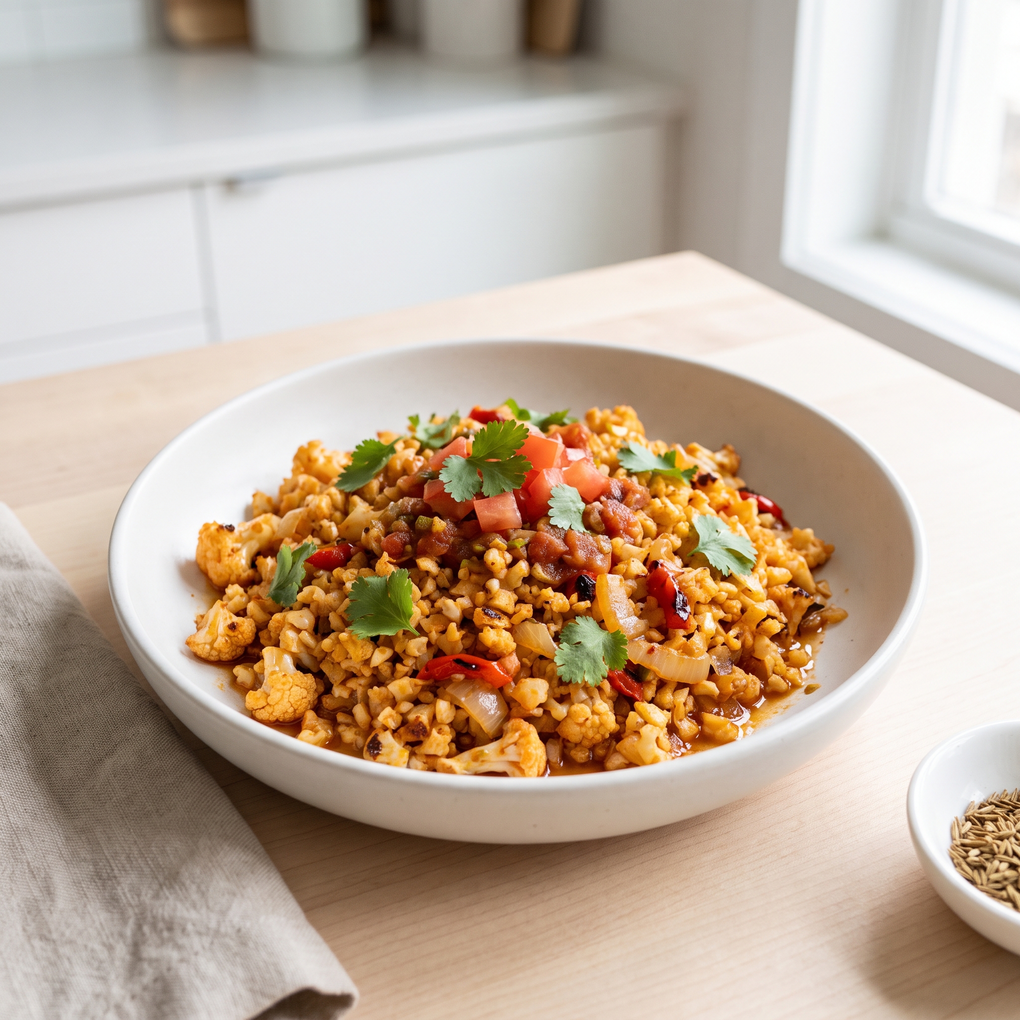 Low-Carb Spanish-Style Cauliflower Rice