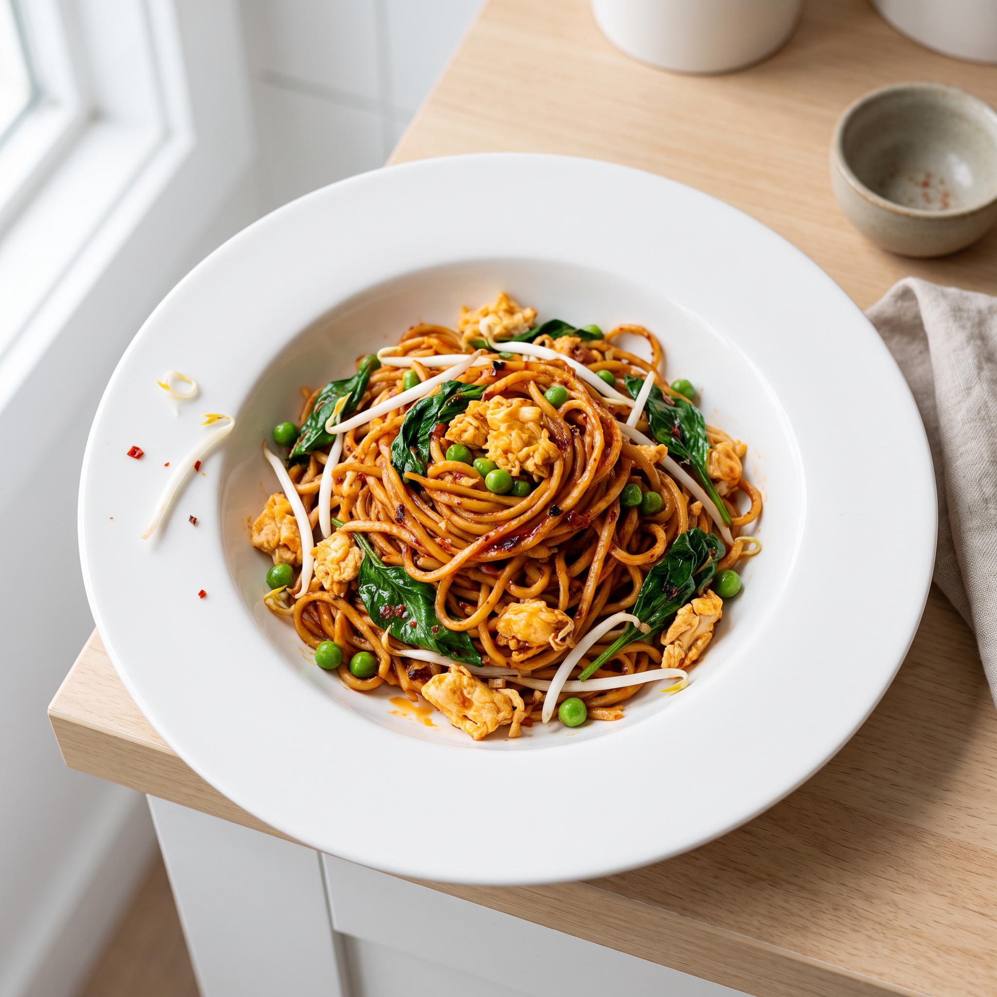 Malaysian-Style Spicy Egg Noodles
