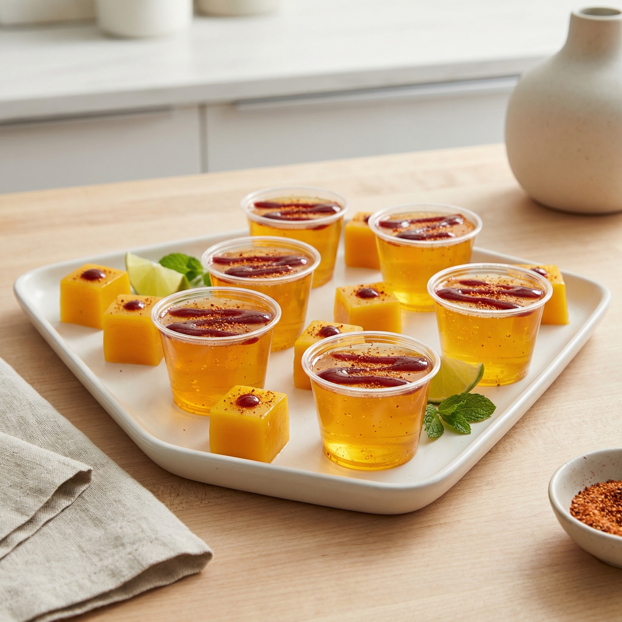 Mango Chamoy Jell-O Shots