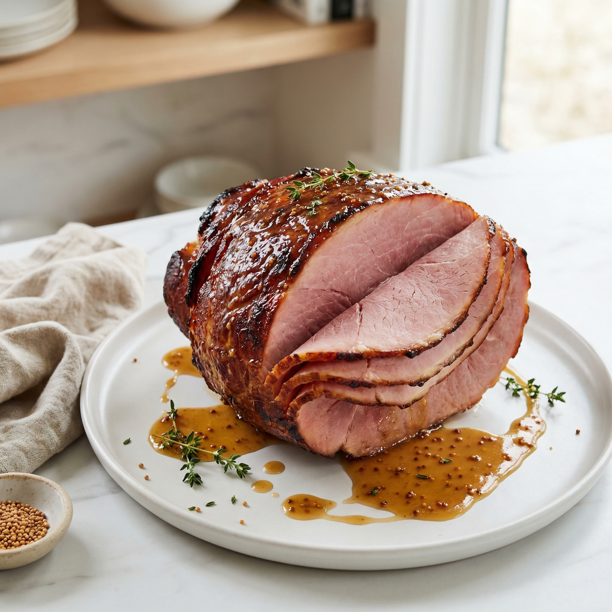 Oven-Roasted Ham with Maple-Dijon Glaze