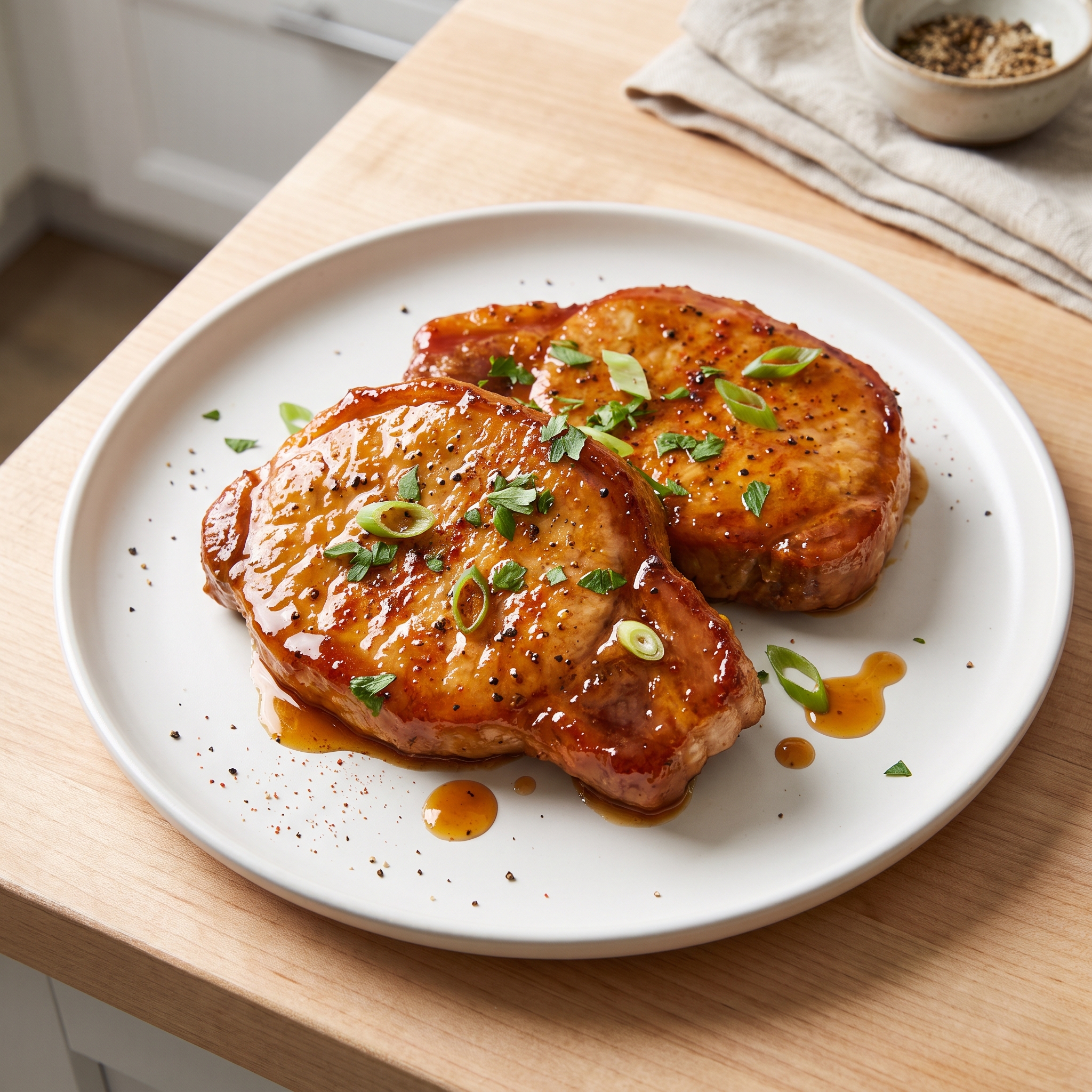 Maple-Mustard Glazed Pork Chops