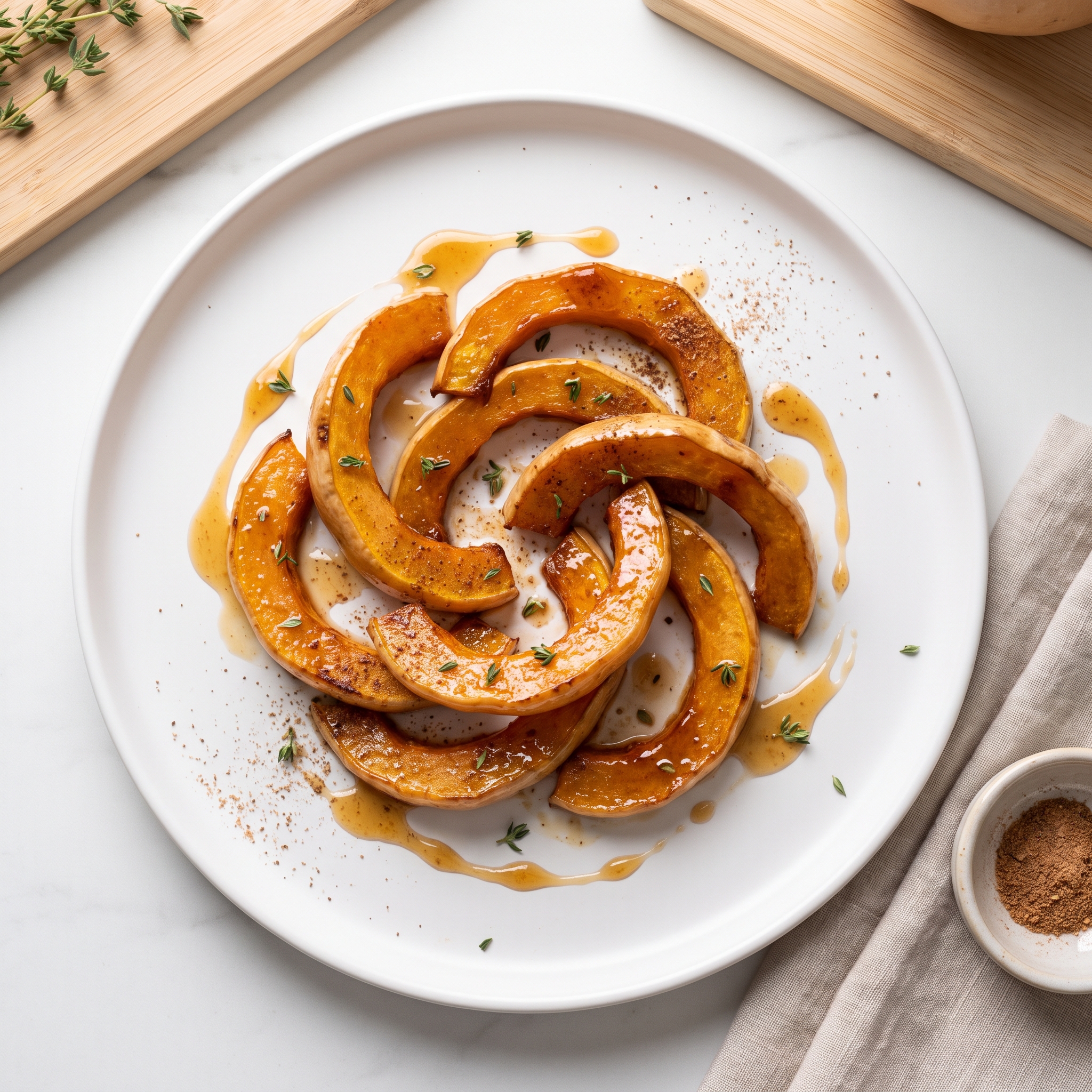 Maple-Rum Glazed Butternut Squash