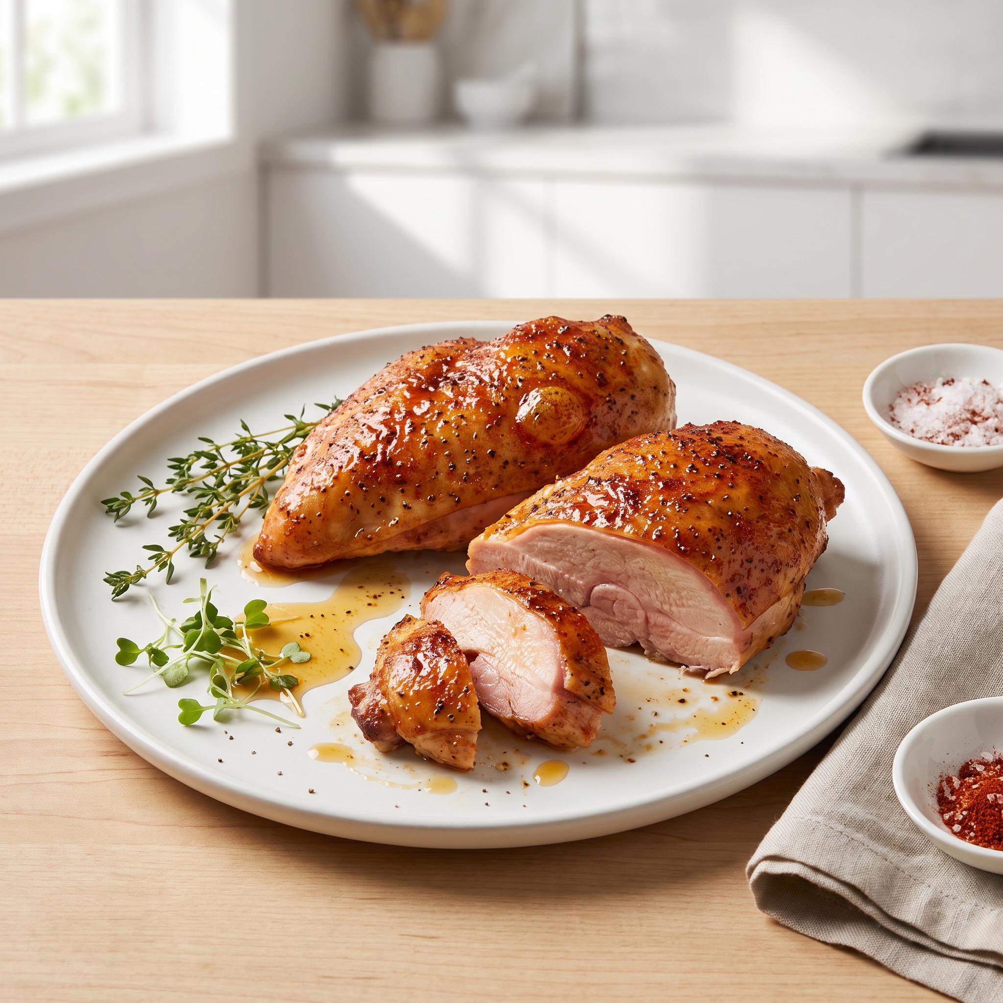 Maple-Smoked Bone-In Chicken Breasts