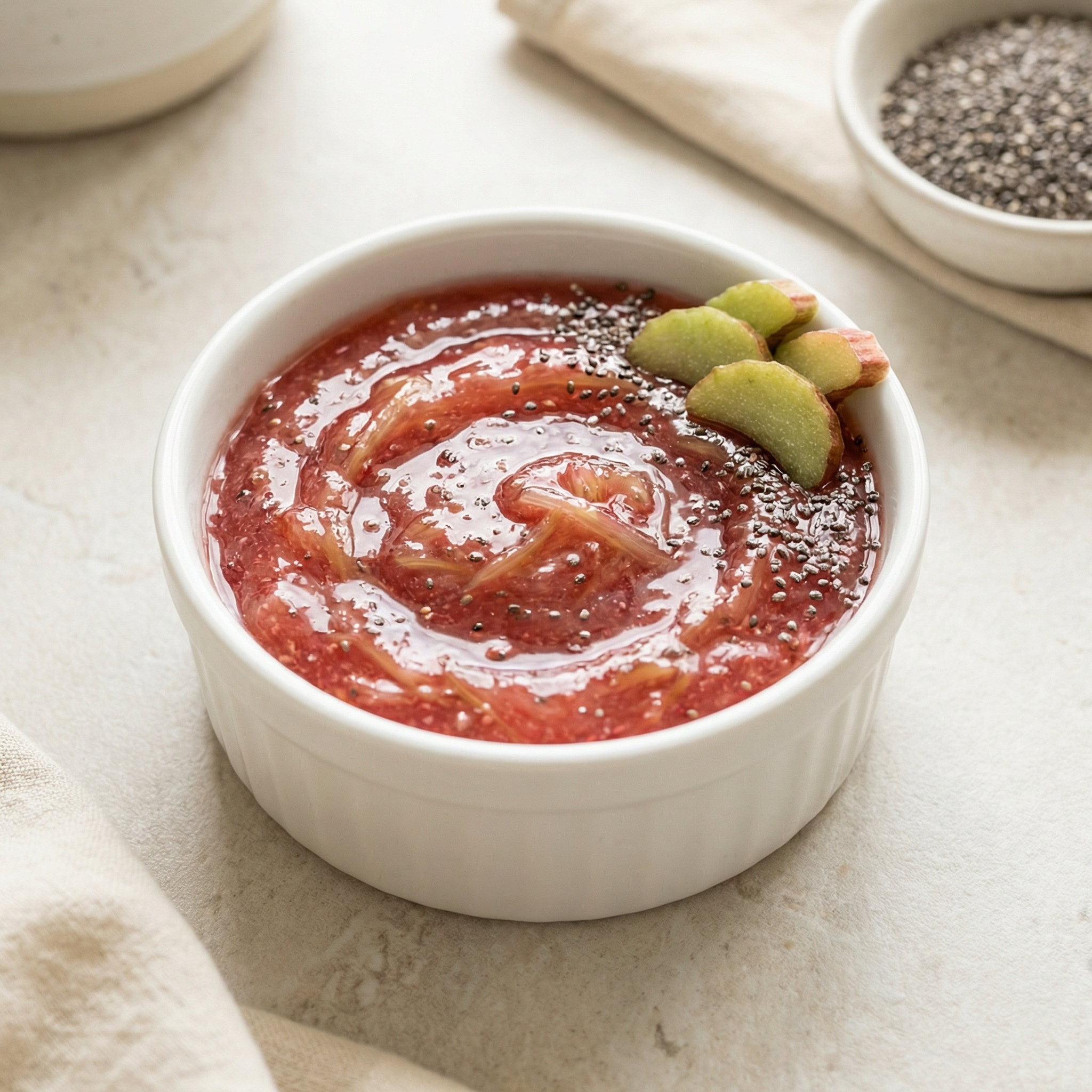 Quick Rhubarb Chia Jam