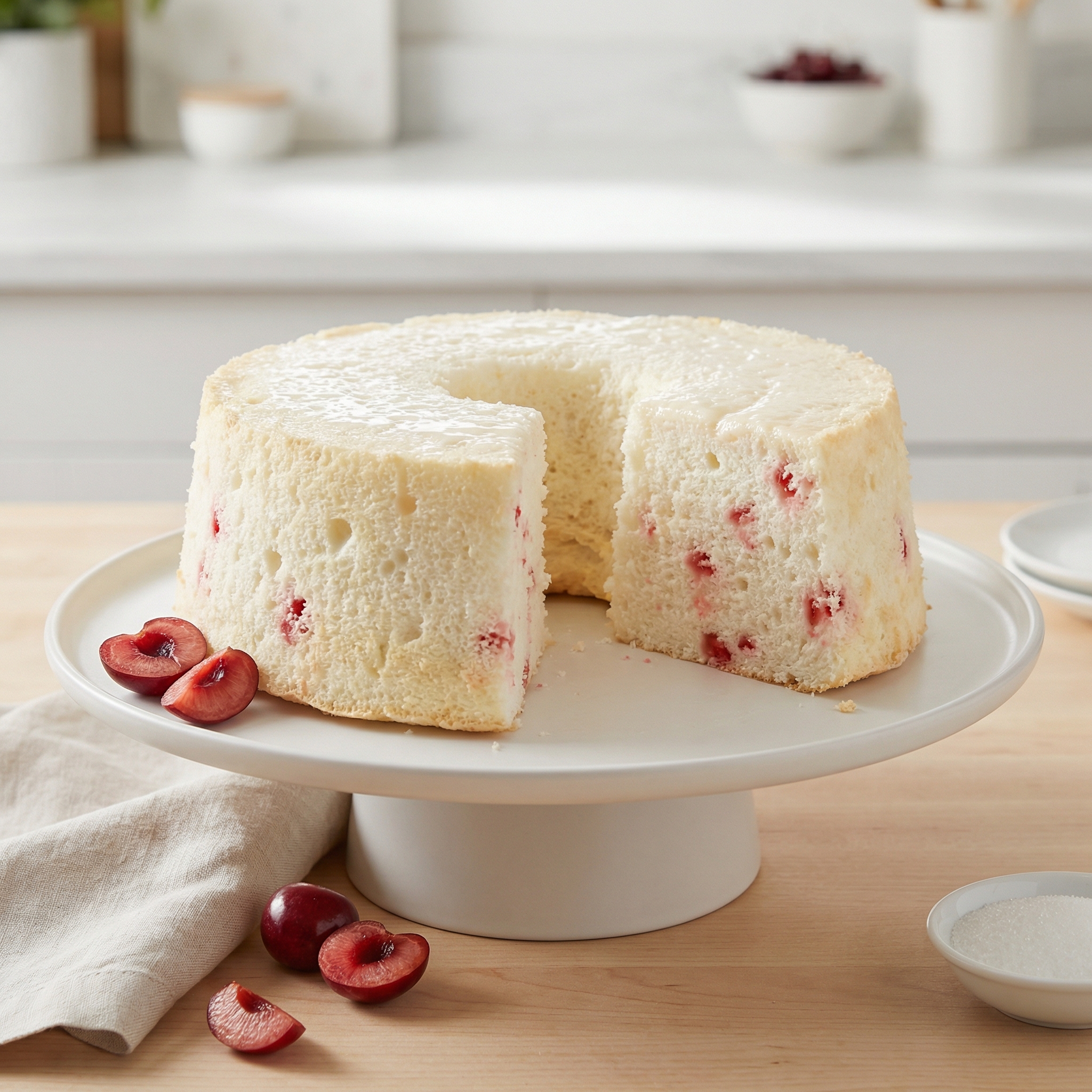 Maraschino Cherry Angel Food Cake