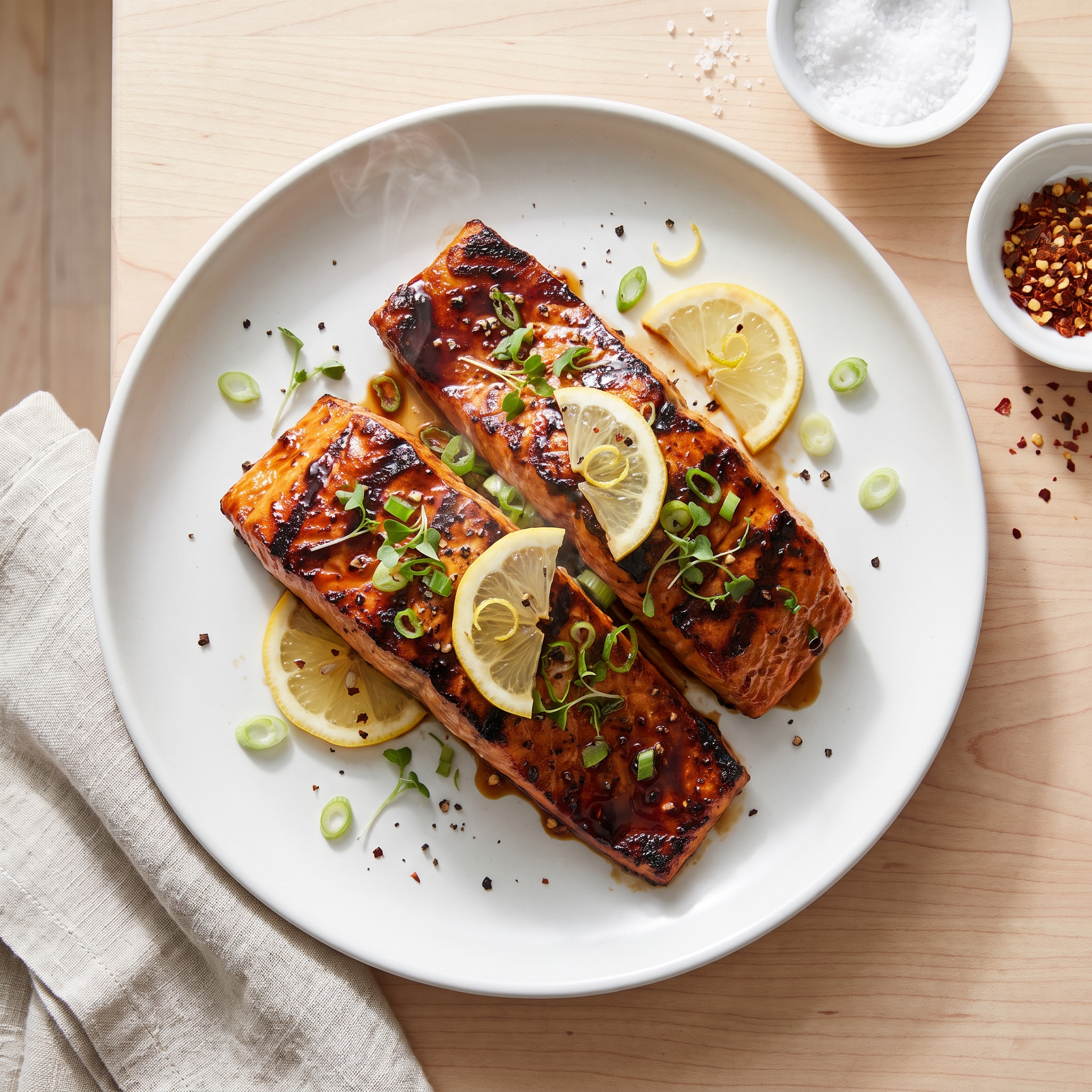 Marinated Grilled Salmon Fillets