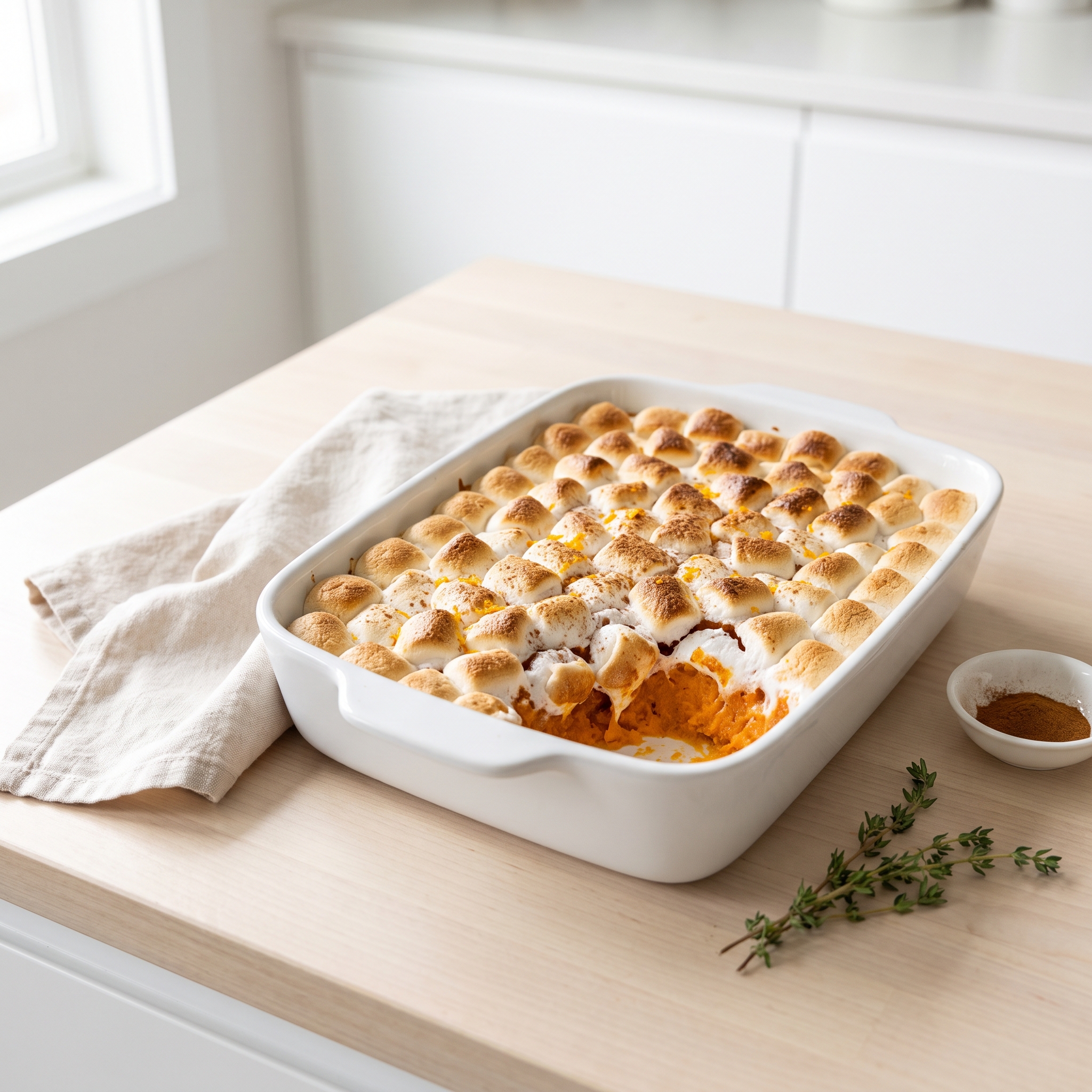 Marshmallow-Topped Sweet Potato Bake