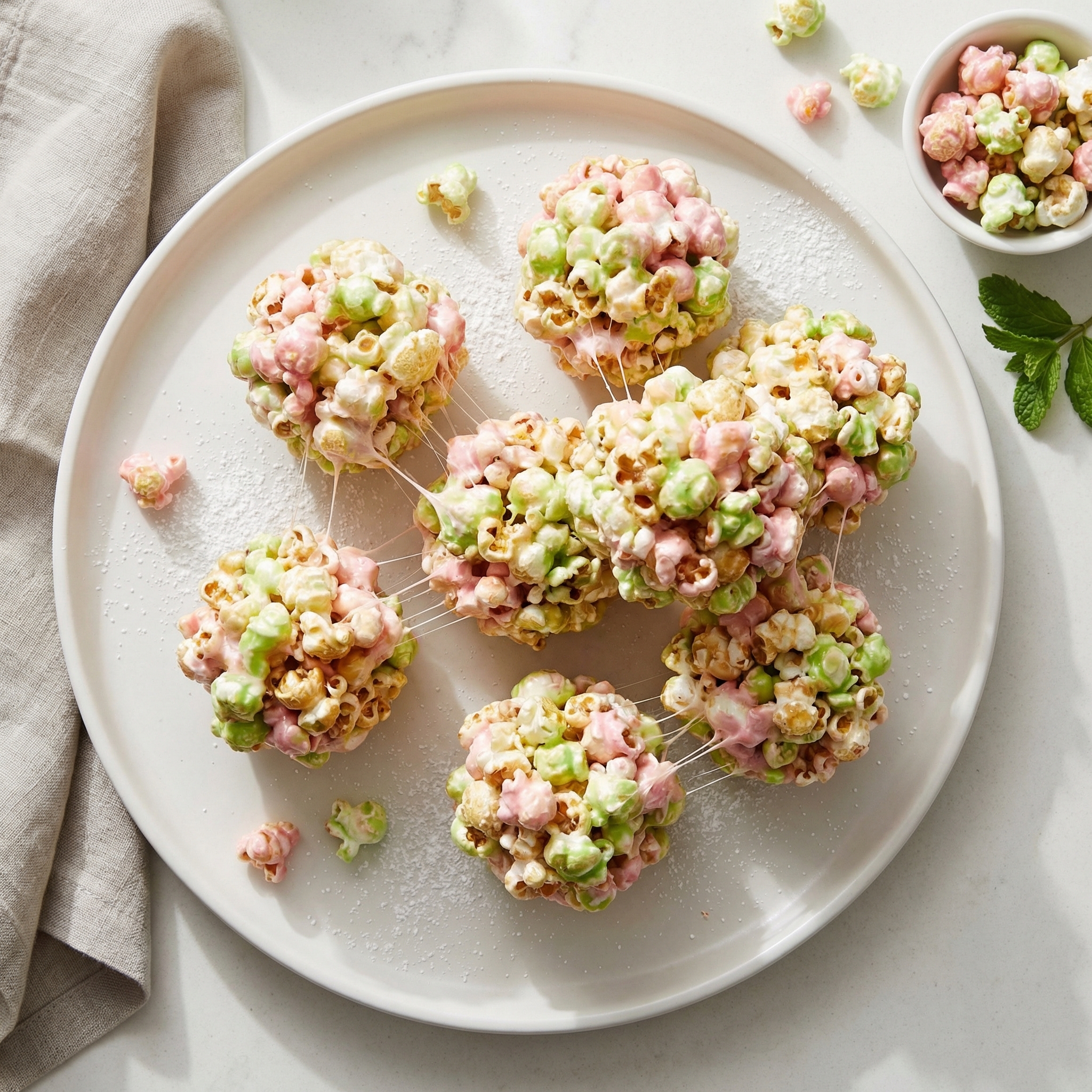 Festive Jell-O Popcorn Balls