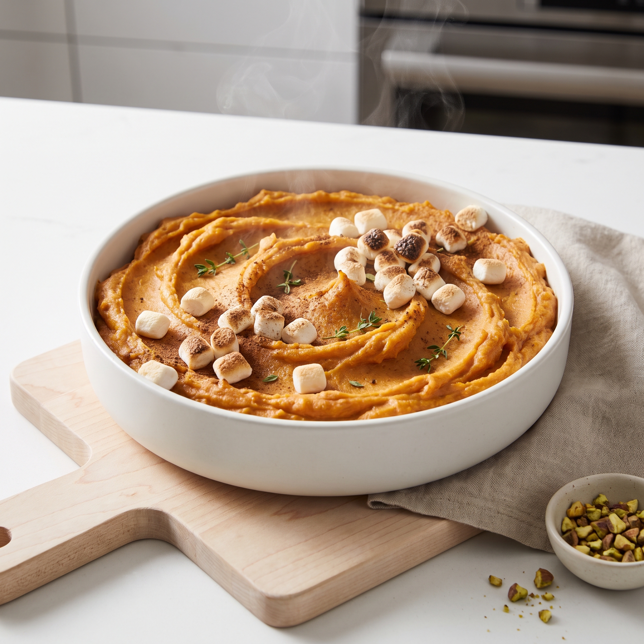 Mashed Sweet Potatoes with Marshmallows