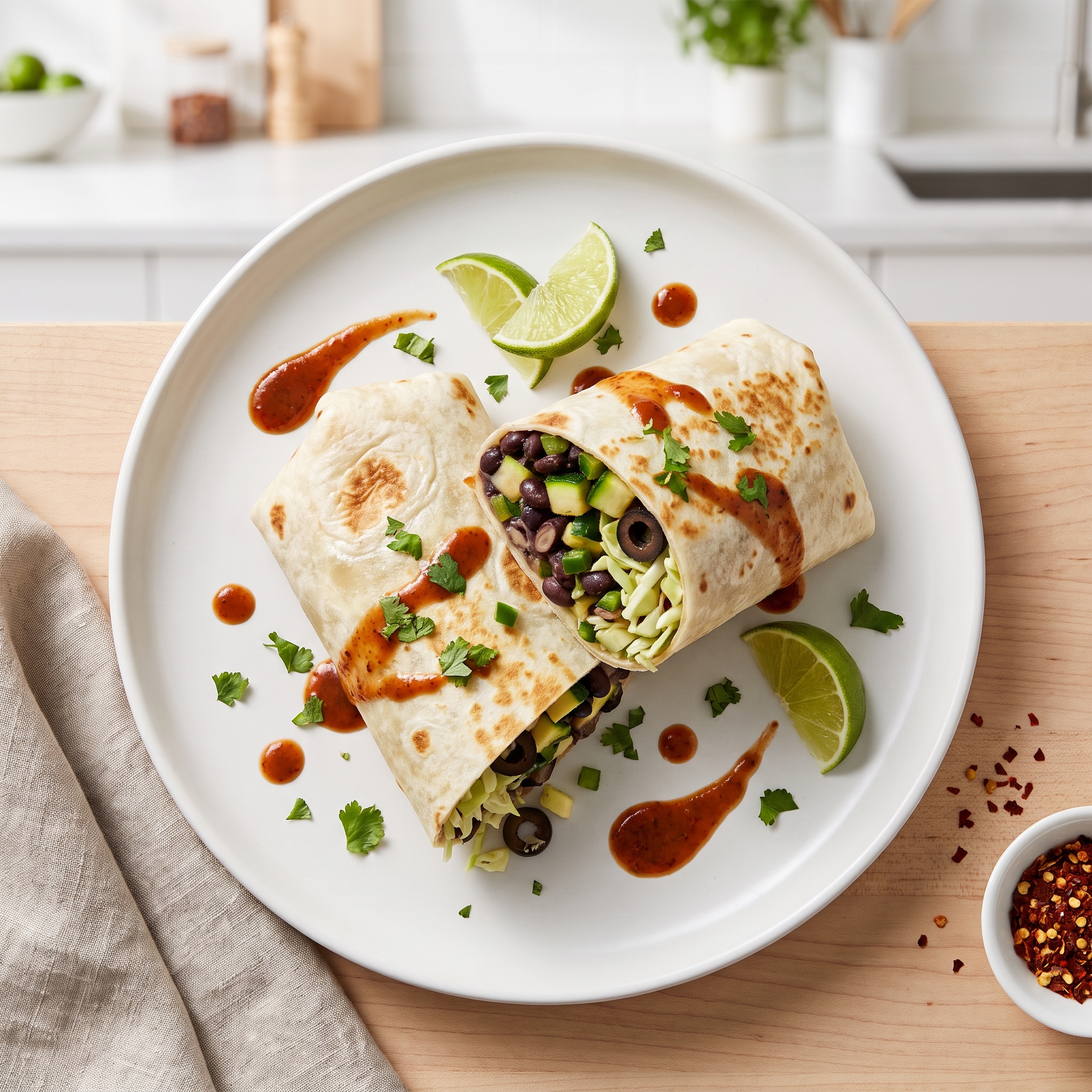 Meatless Black Bean Burritos