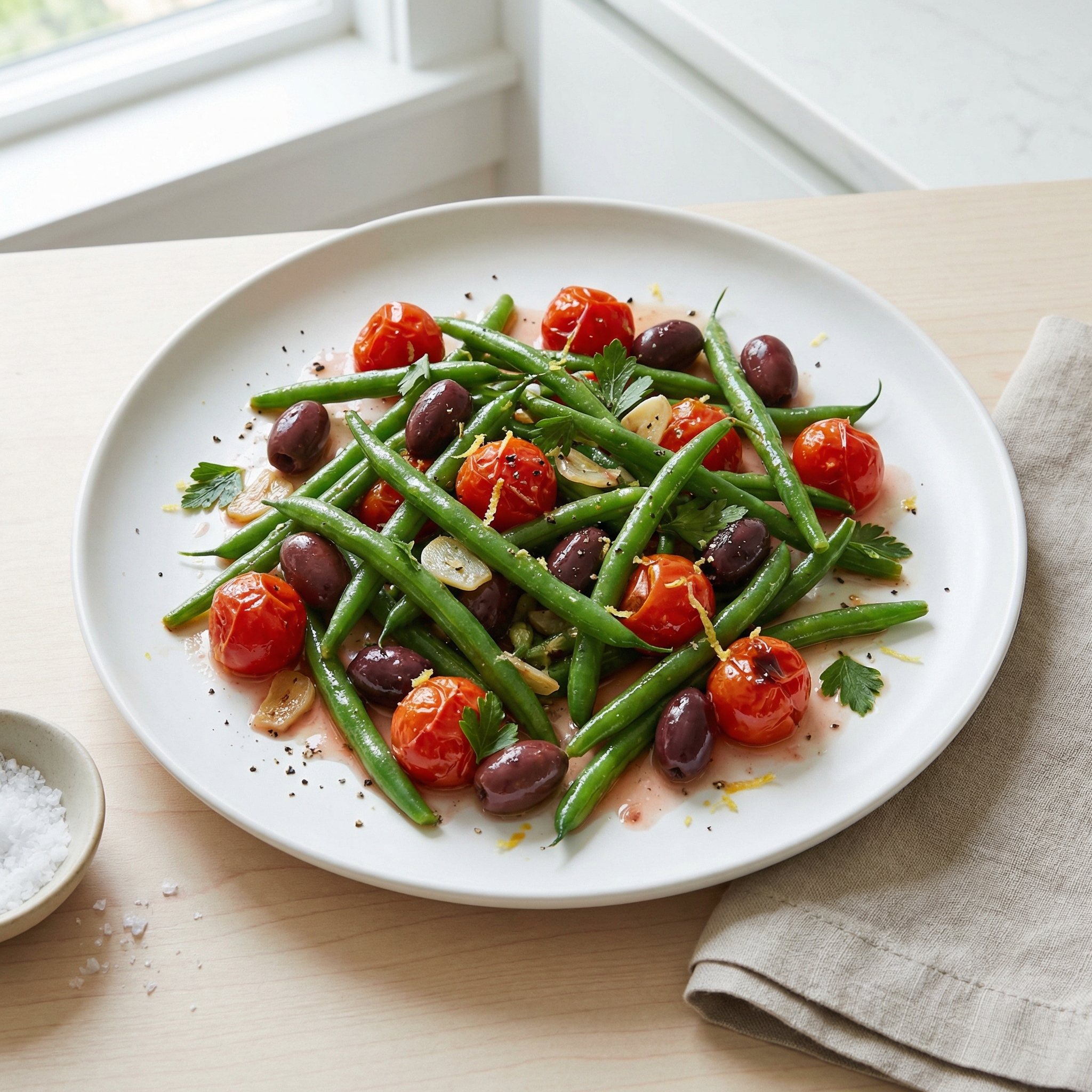 Green Beans with Olives and Tomatoes