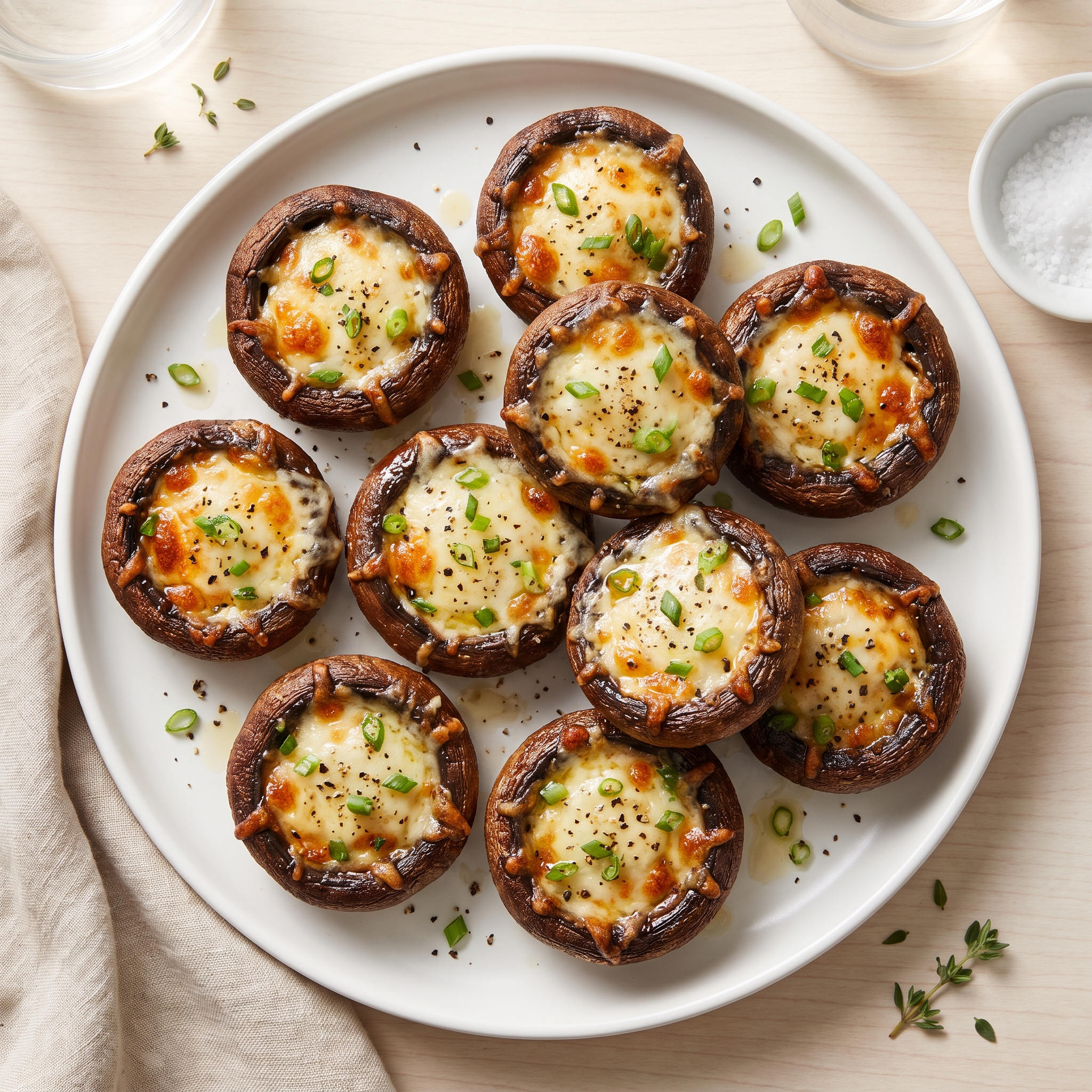 Megan's Cheesy Portobello Bites