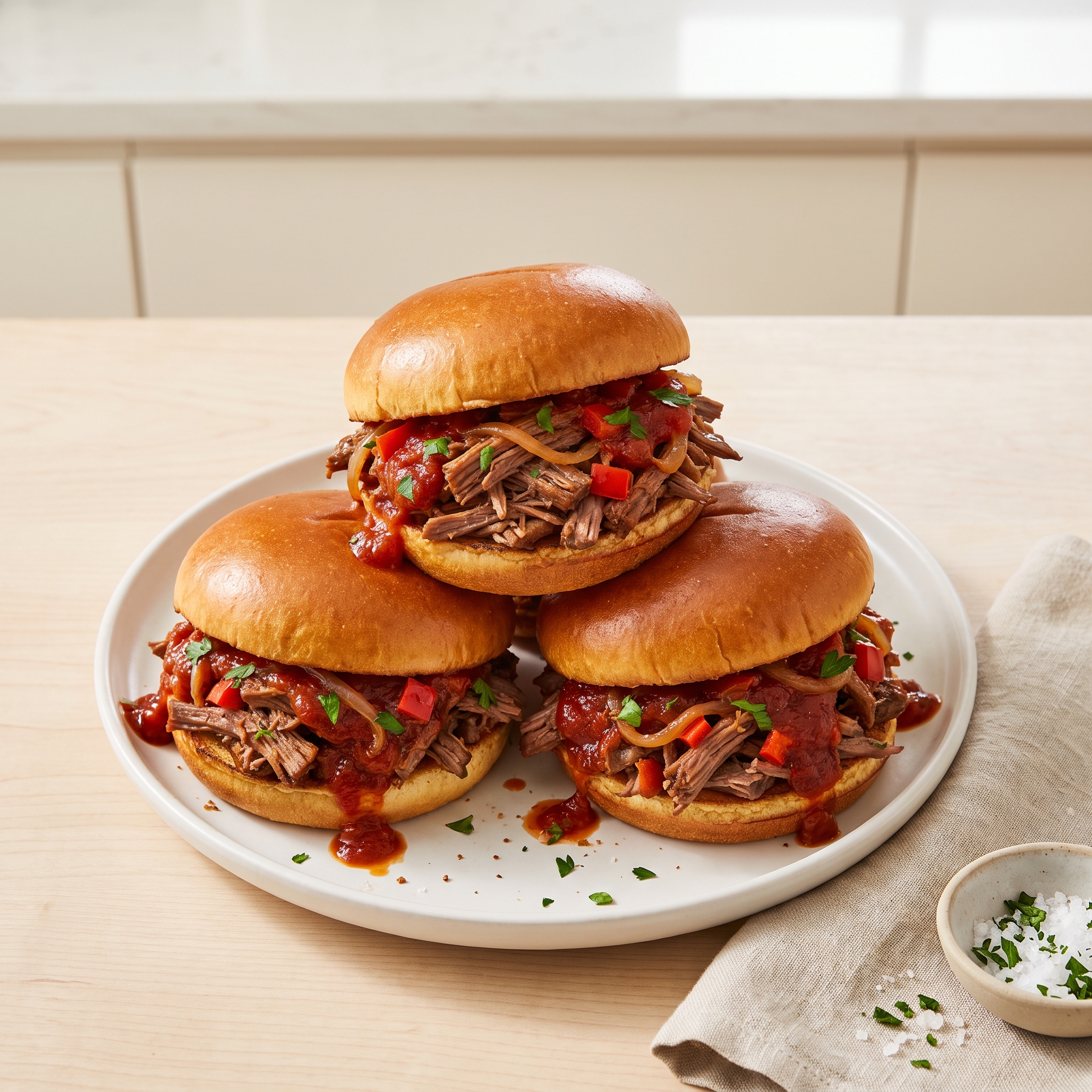 Messy Flank Steak Sloppy Sandwiches