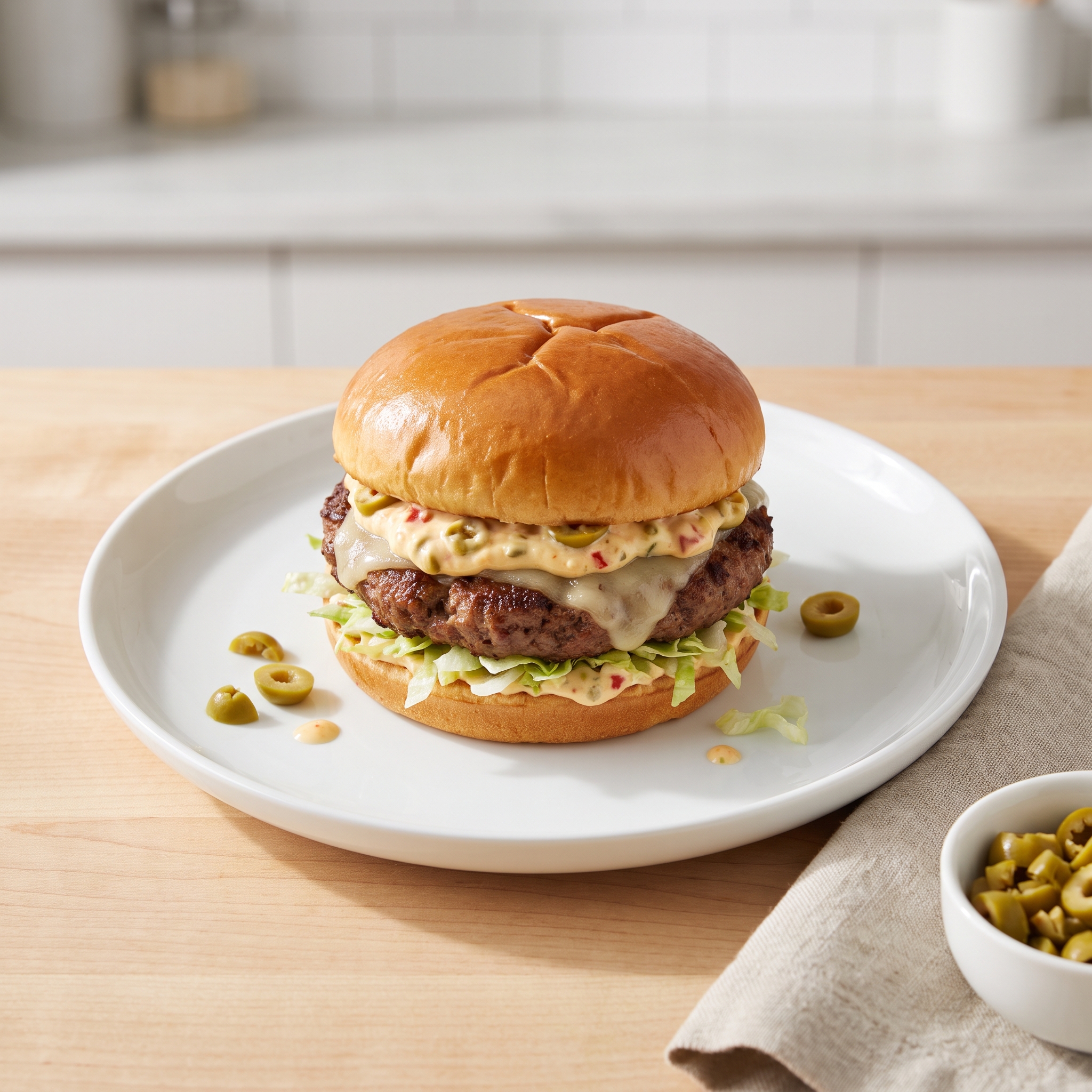 Michigan-Style Olive Cheeseburger
