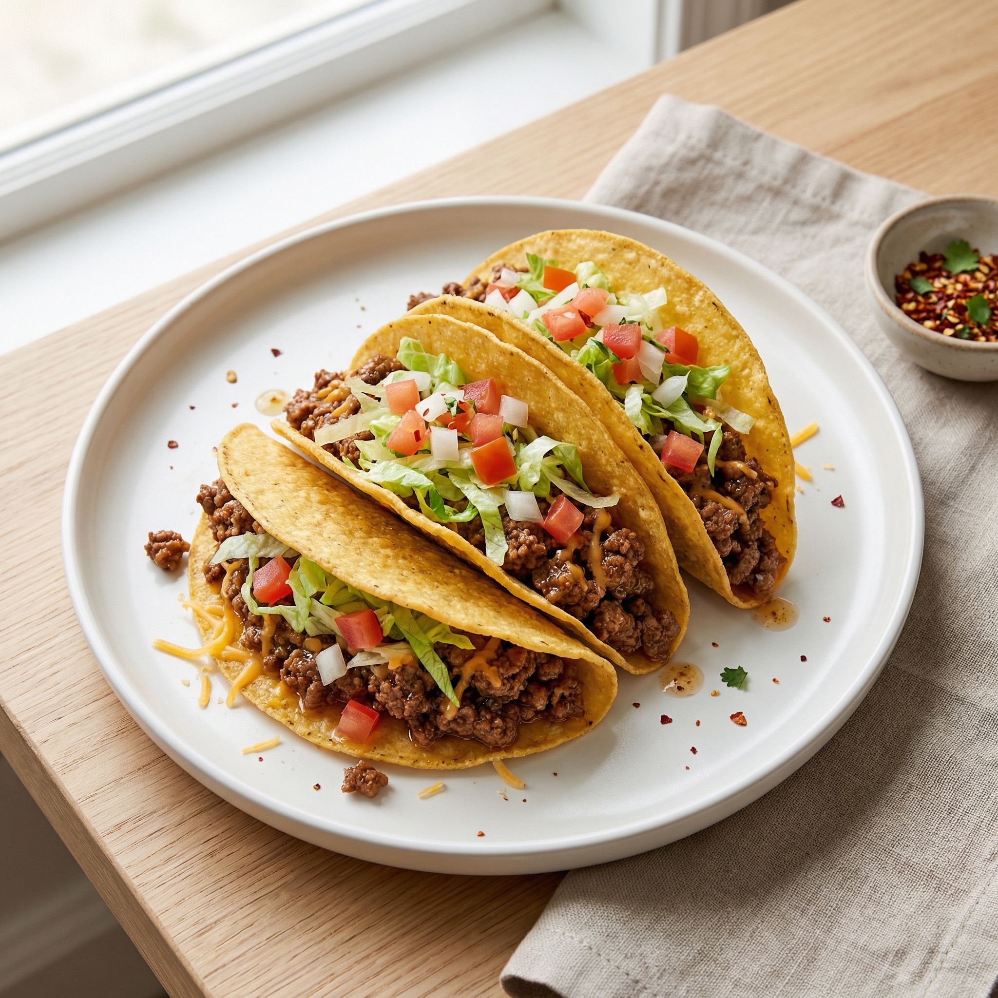 Quick Microwave Beef Tacos