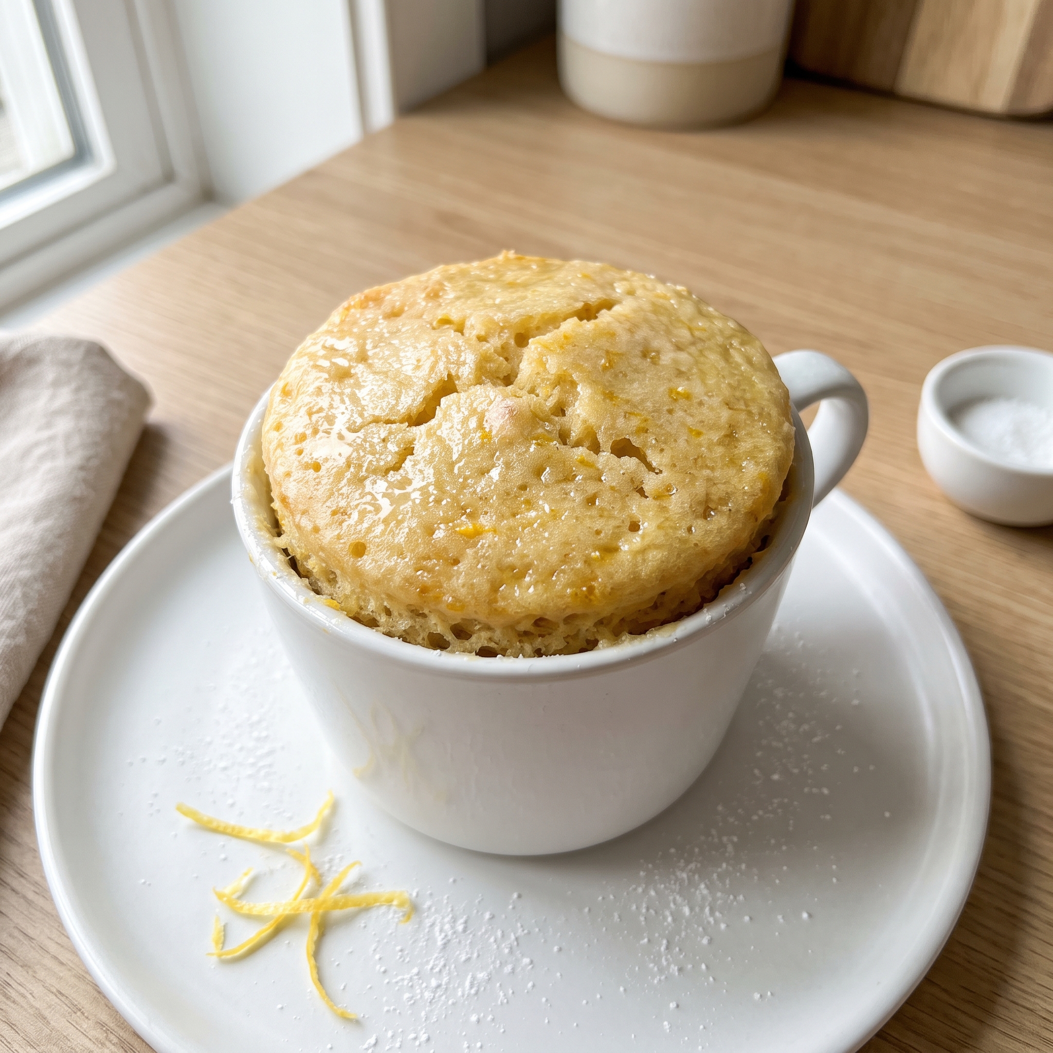 Microwave Lemon Mug Cake