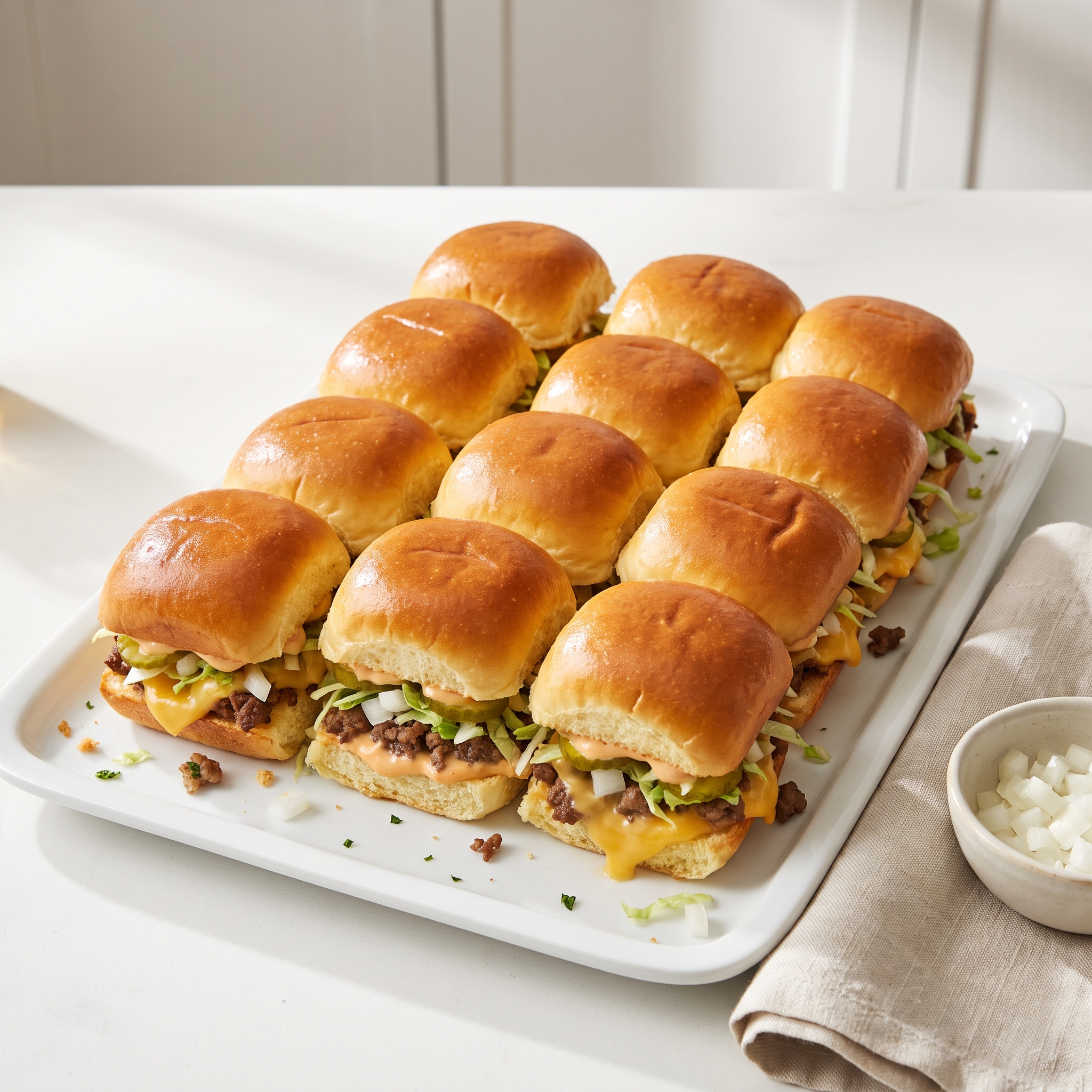 Mini Chopped Cheese Party Sliders