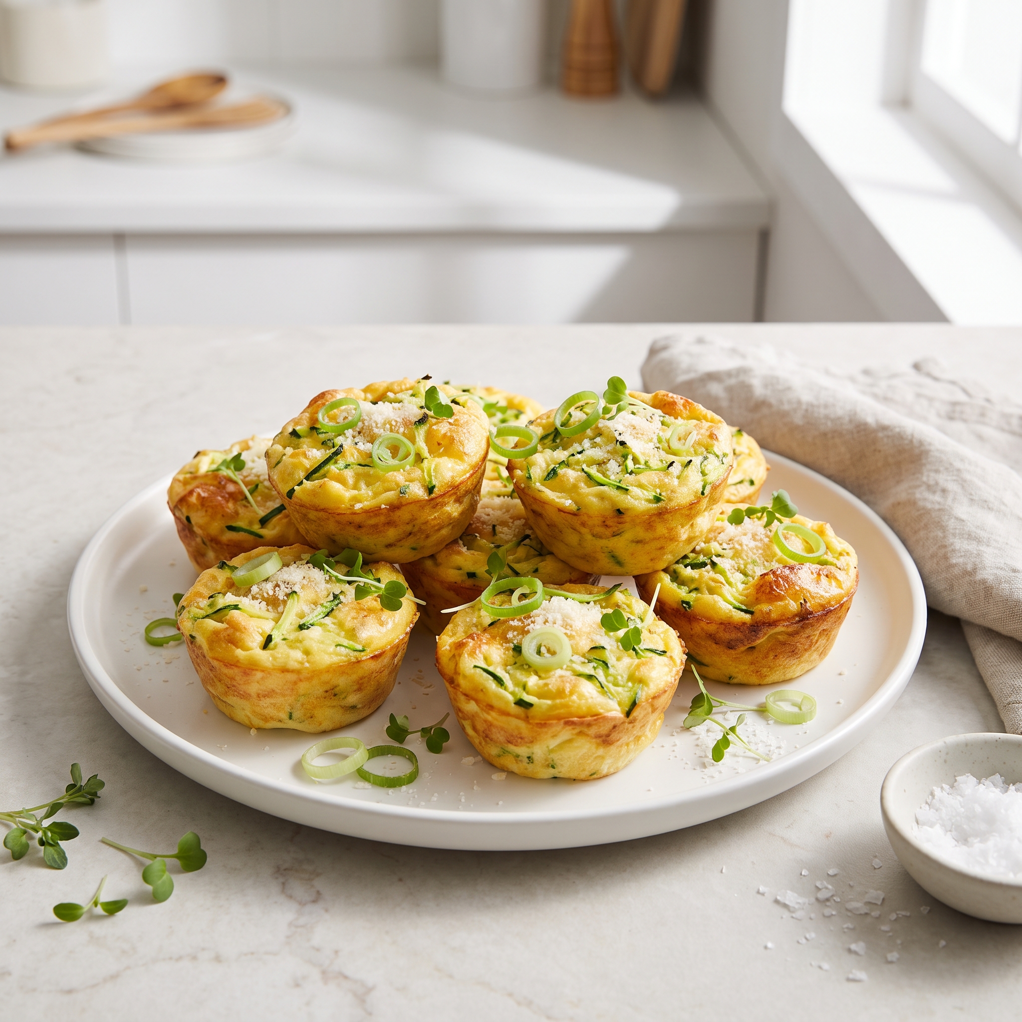 Mini Frittata Bites with Zucchini and Scallions