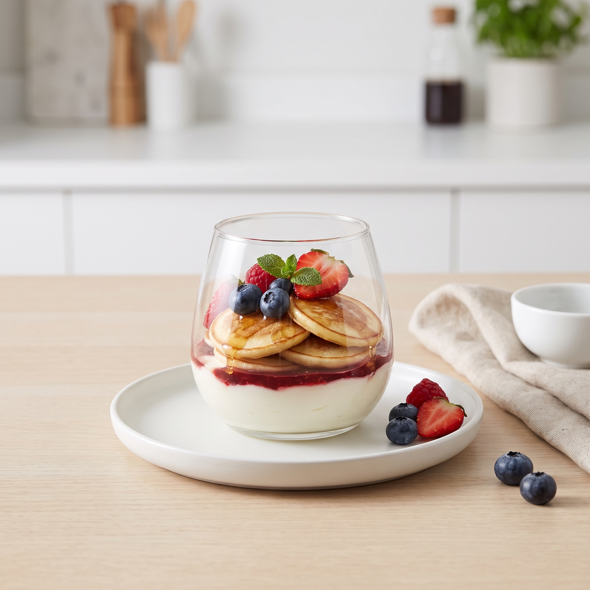 Mini Pancake Yogurt Parfait