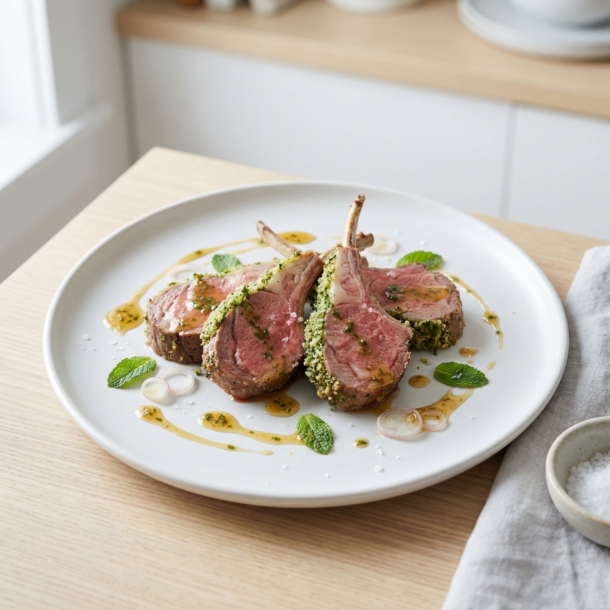 Mint Crusted Rack of Lamb