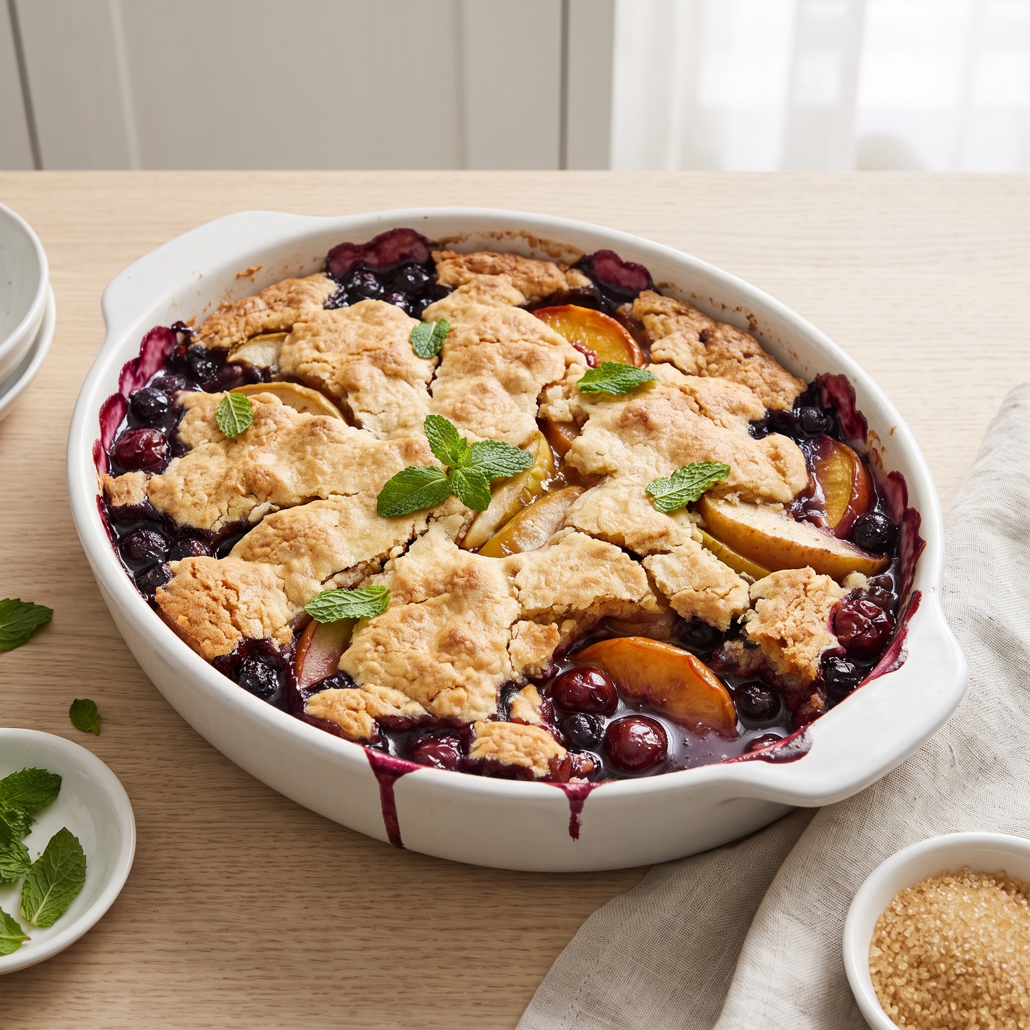 Mixed Fresh Fruit Cobbler