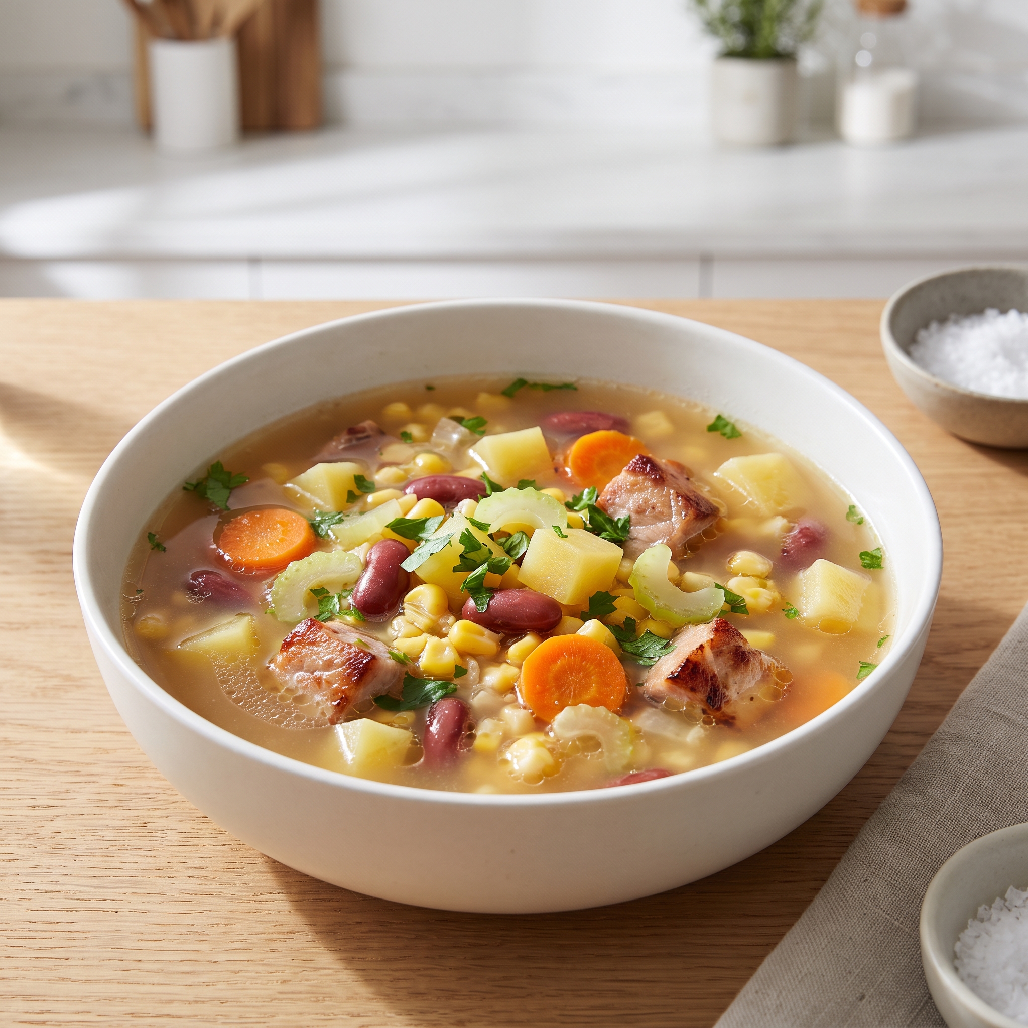 Mohawk Hominy and Pork Corn Soup